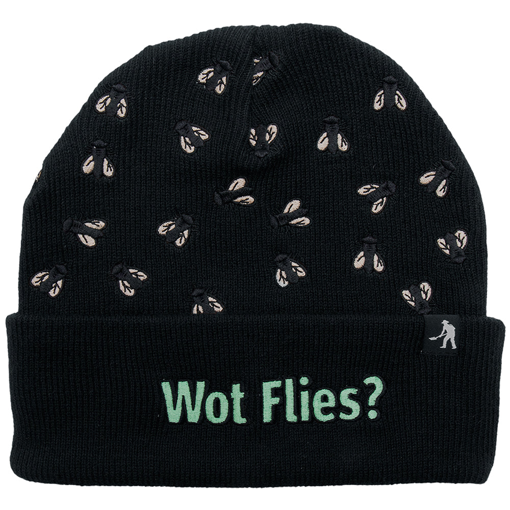 Pass~Port Wot Flies Beanie Distressed Black