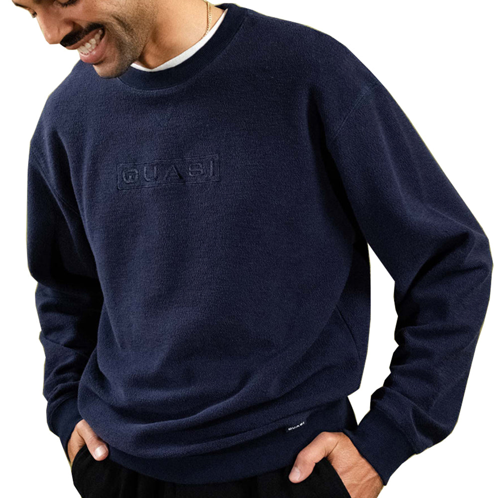 Quasi Looped Crew Sweatshirt Navy