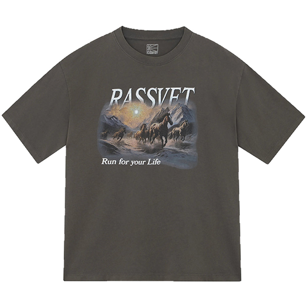 Rassvet Horses Tee Black