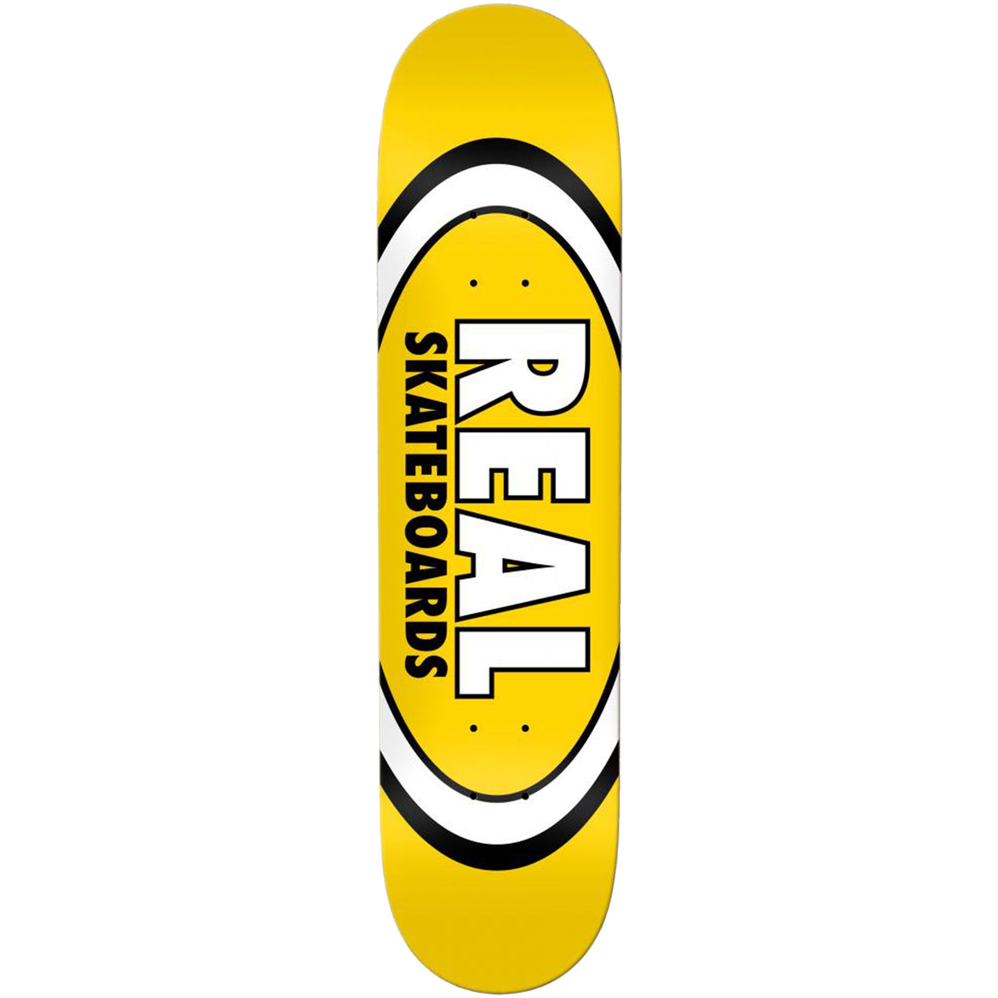 Real Classic Team Oval Yellow Skateboard Deck 8.06"