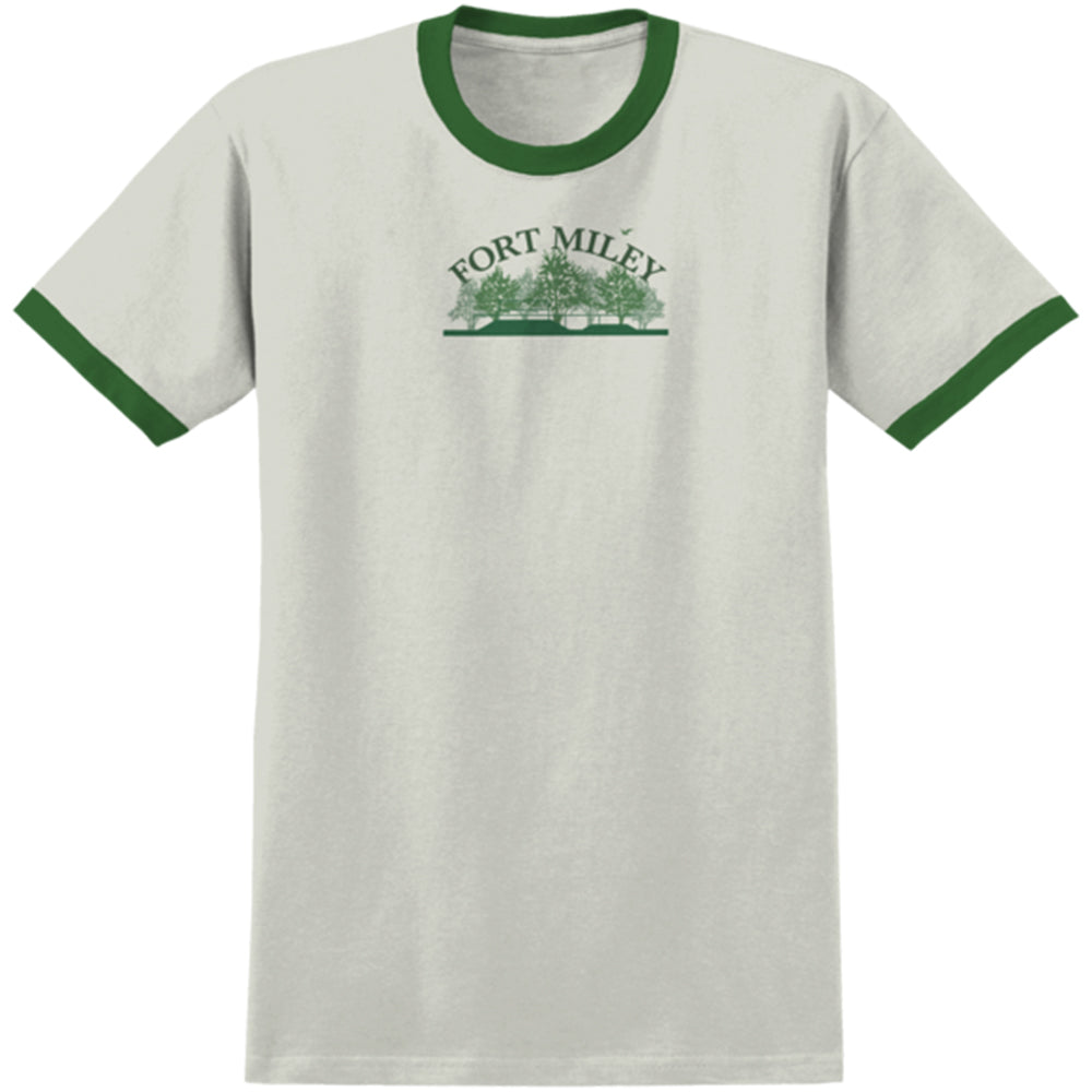 Real Fort Miley T Shirt Natural/Forest Green/Green