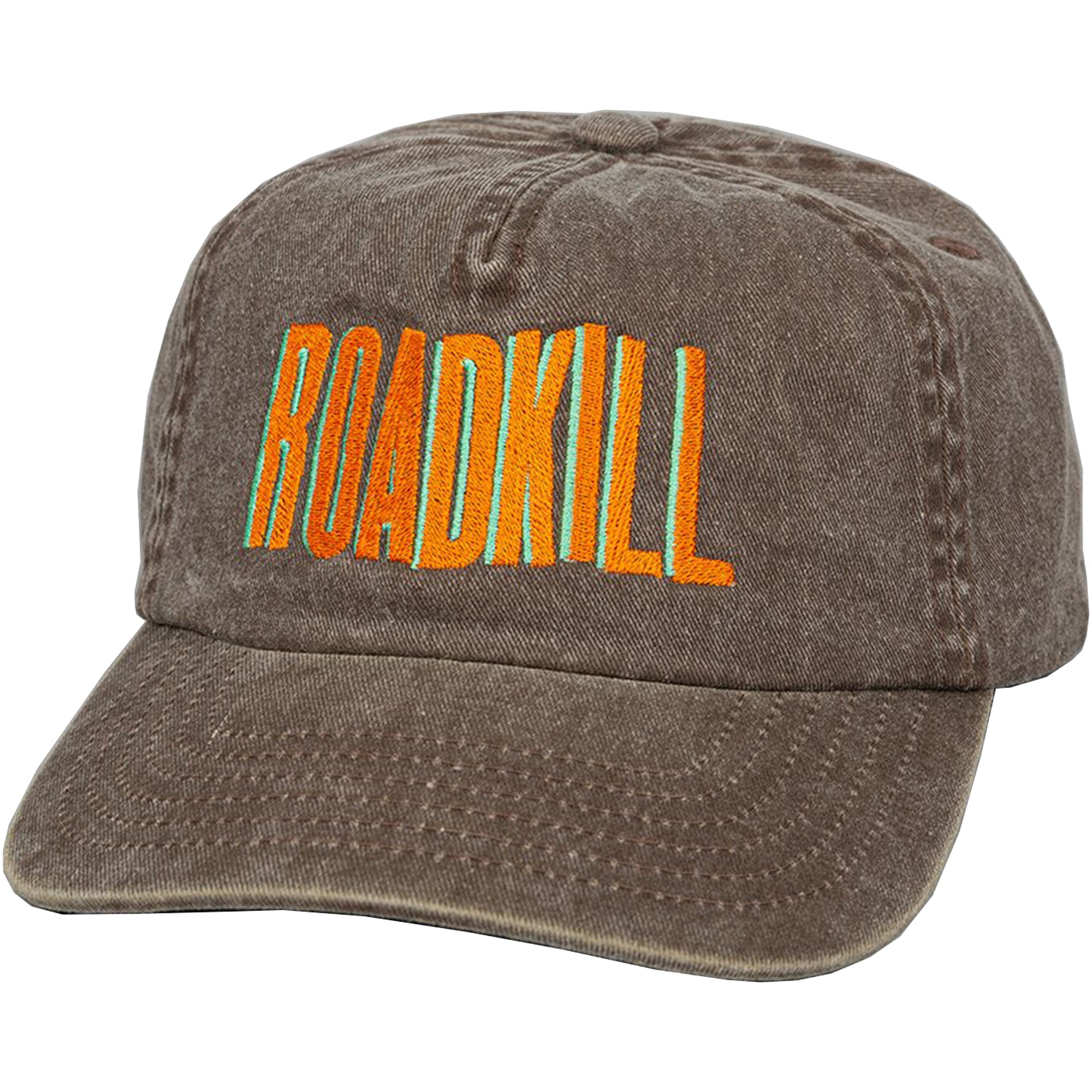 Roadkill Embroidered 5 Panel Cap Vintage Grey