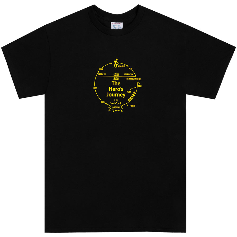 Sci-Fi Fantasy The Hero's Journey Tee Black
