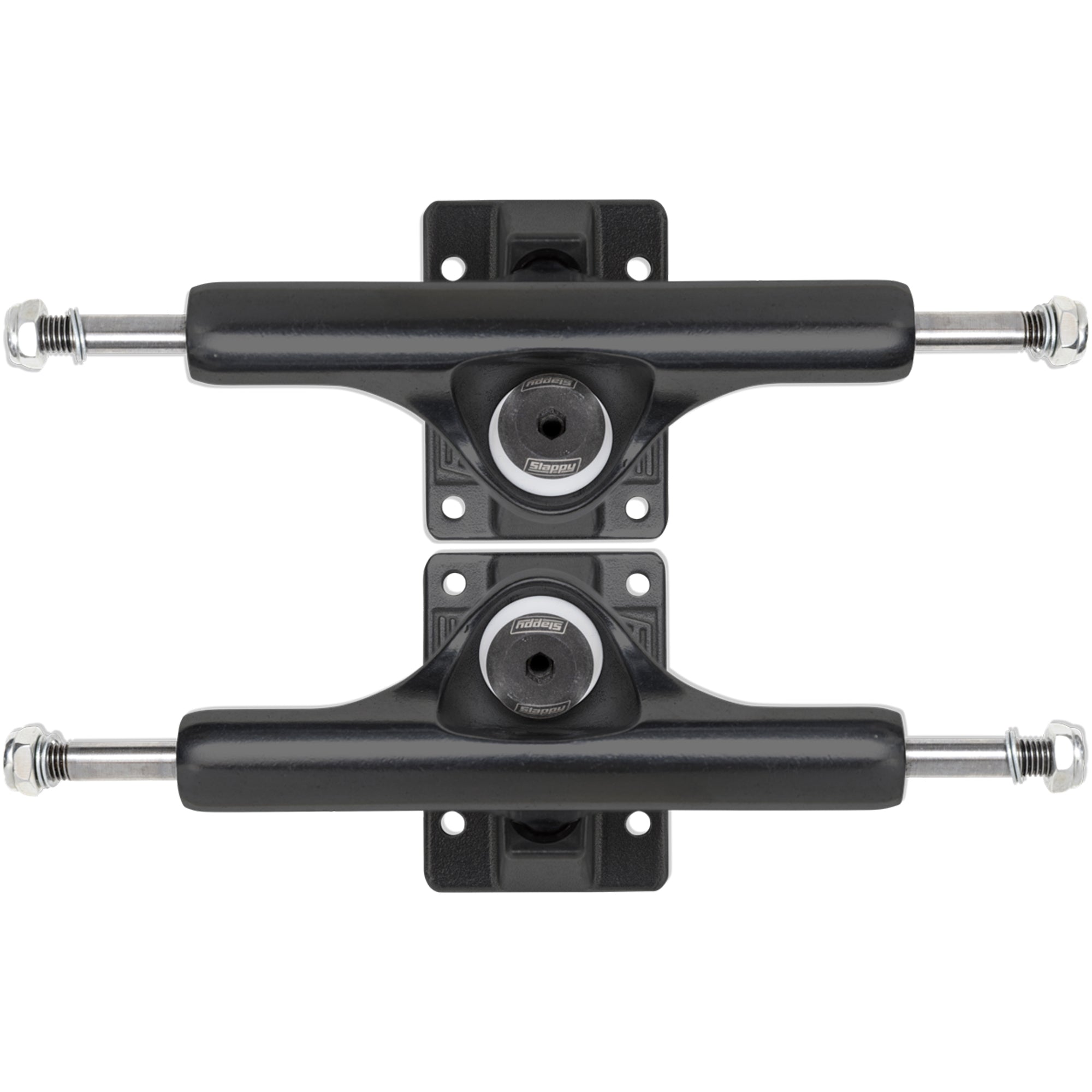 Slappy ST1 Inverted Hollow Lights/Ultra Low Kingpin Skateboard Trucks Matte Black/Black Gold 8.25"