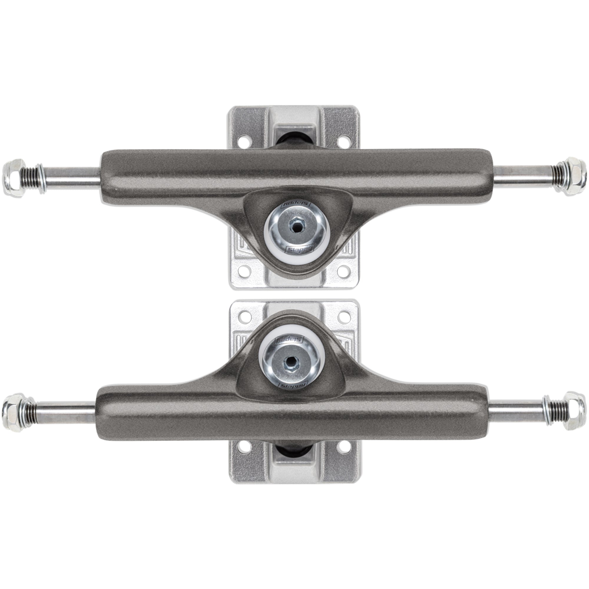 Slappy ST1 Inverted Hollow Lights/Ultra Low Kingpin Skateboard Trucks Gunmetal/Polished/White Gold 8.25"