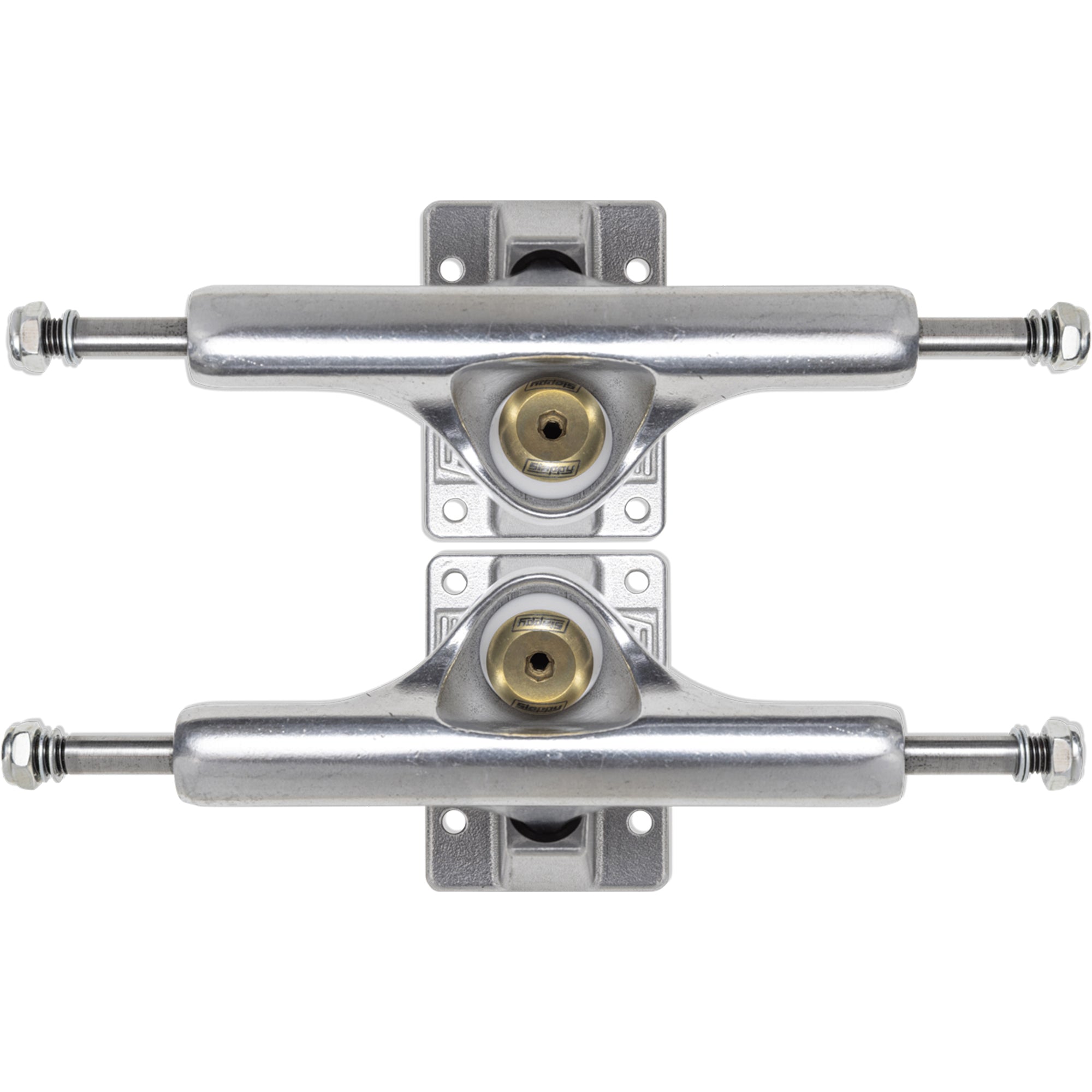 Slappy ST1 Inverted Hollow Lights/Ultra Low Kingpin Skateboard Trucks Polished/Gold 8"