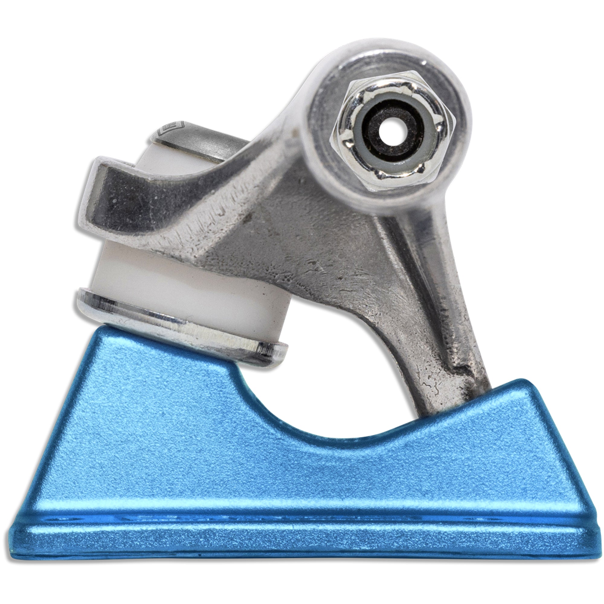 Slappy ST1 Inverted Hollow Lights/Ultra Low Kingpin Skateboard Trucks Polished/Light Blue Gold 8"
