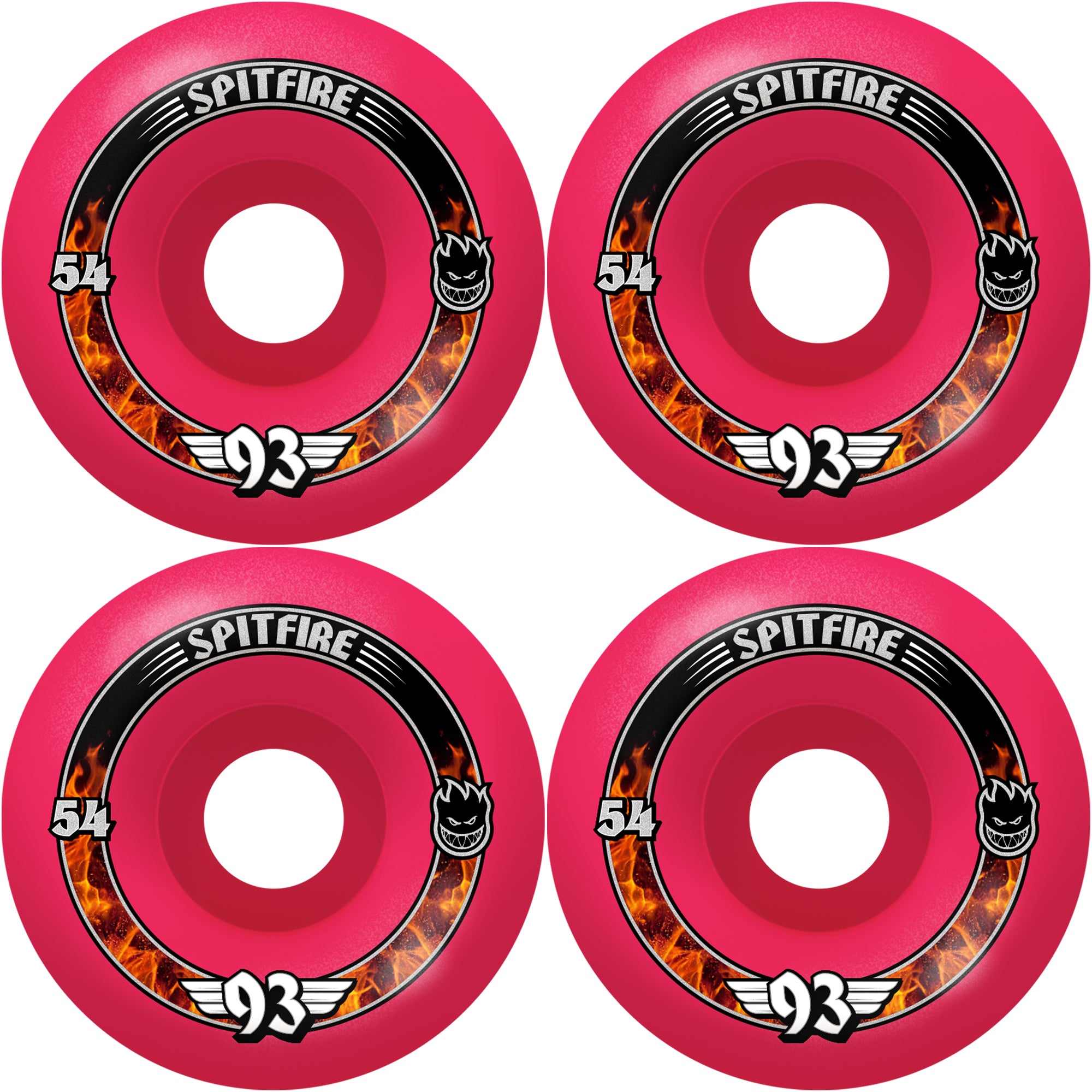 Spitfire F4 93 Radial Pink Skateboard Wheels 54mm