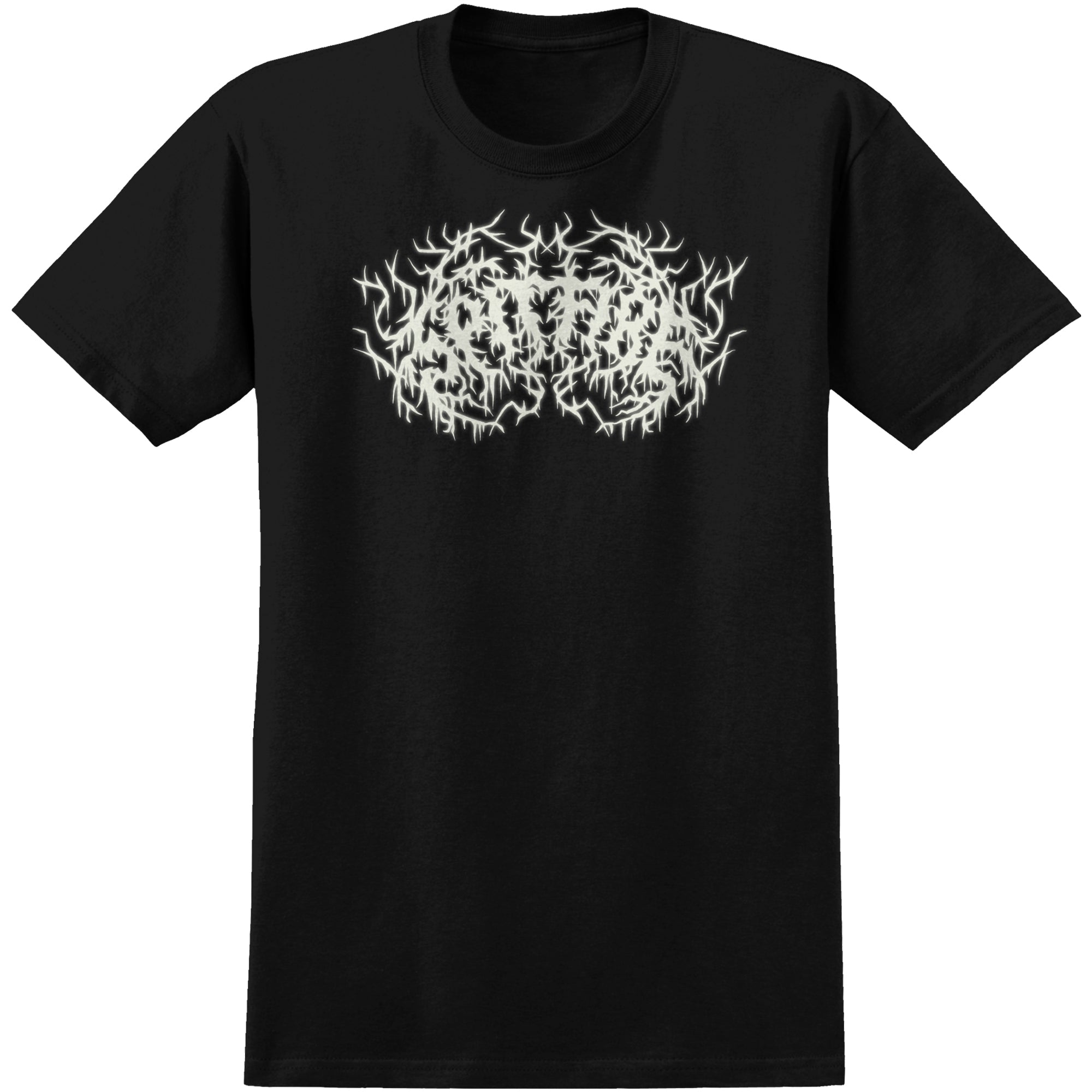 Spitfire Deathmask Script Glow Print Tee Black