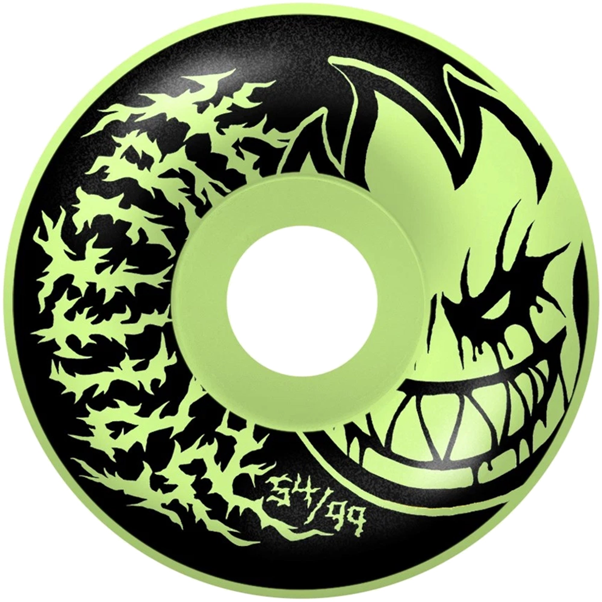 Spitfire F4 99 Deathmask II Bighead Radial Full Glow In The Dark Skateboard Wheels 54mm