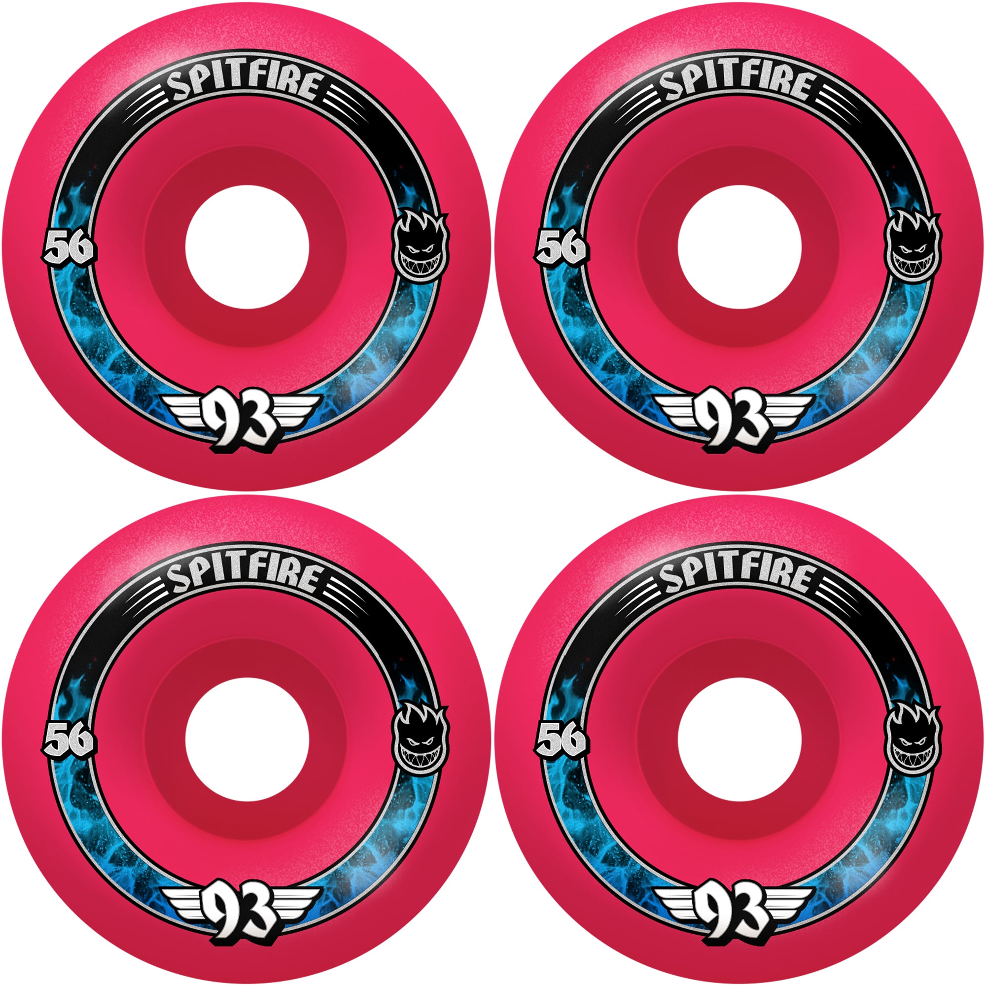 Spitfire F4 93 Radial Pink Skateboard Wheels 56mm