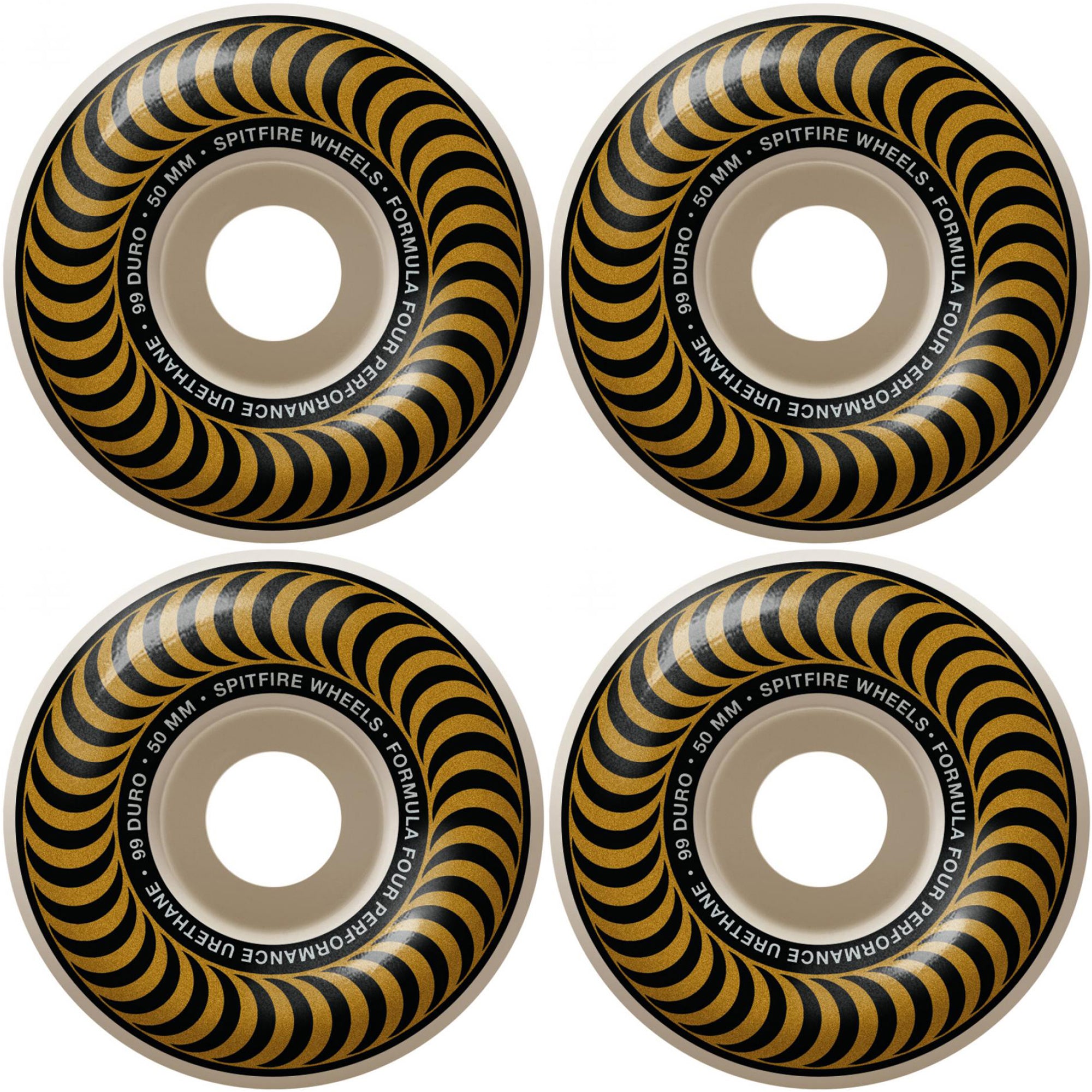 Spitfire Formula Four Classics 99du Bronze Skateboard Wheels 50mm