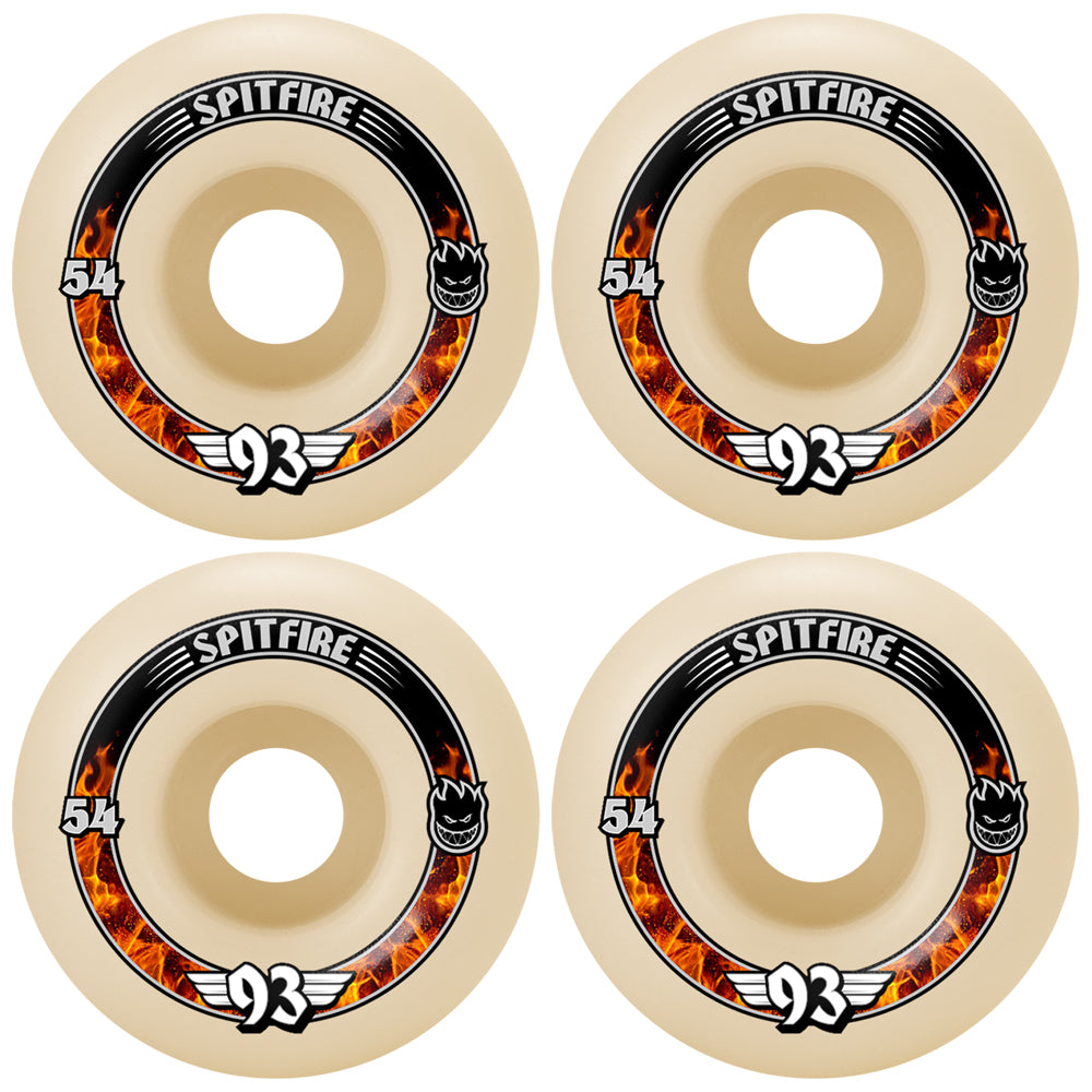 Spitfire Soft Sliders Formula Four Radials 93du Skateboard Wheels 54mm