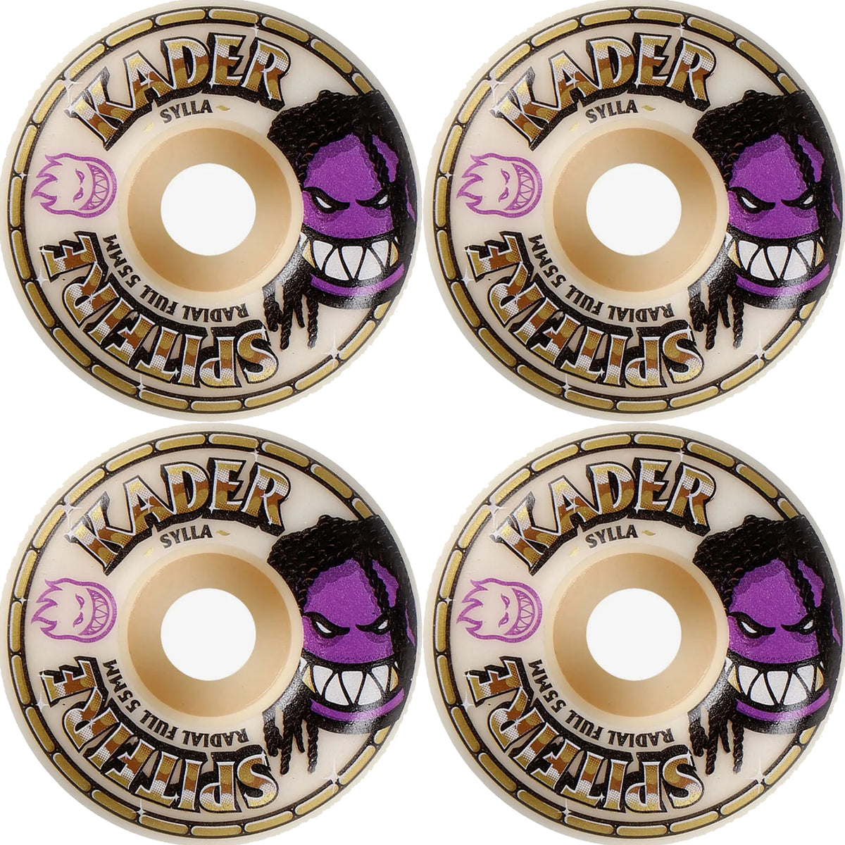 Spitfire Formula Four Kader Sylla Rolly Radial Full 99du Skateboard Wheels 55mm