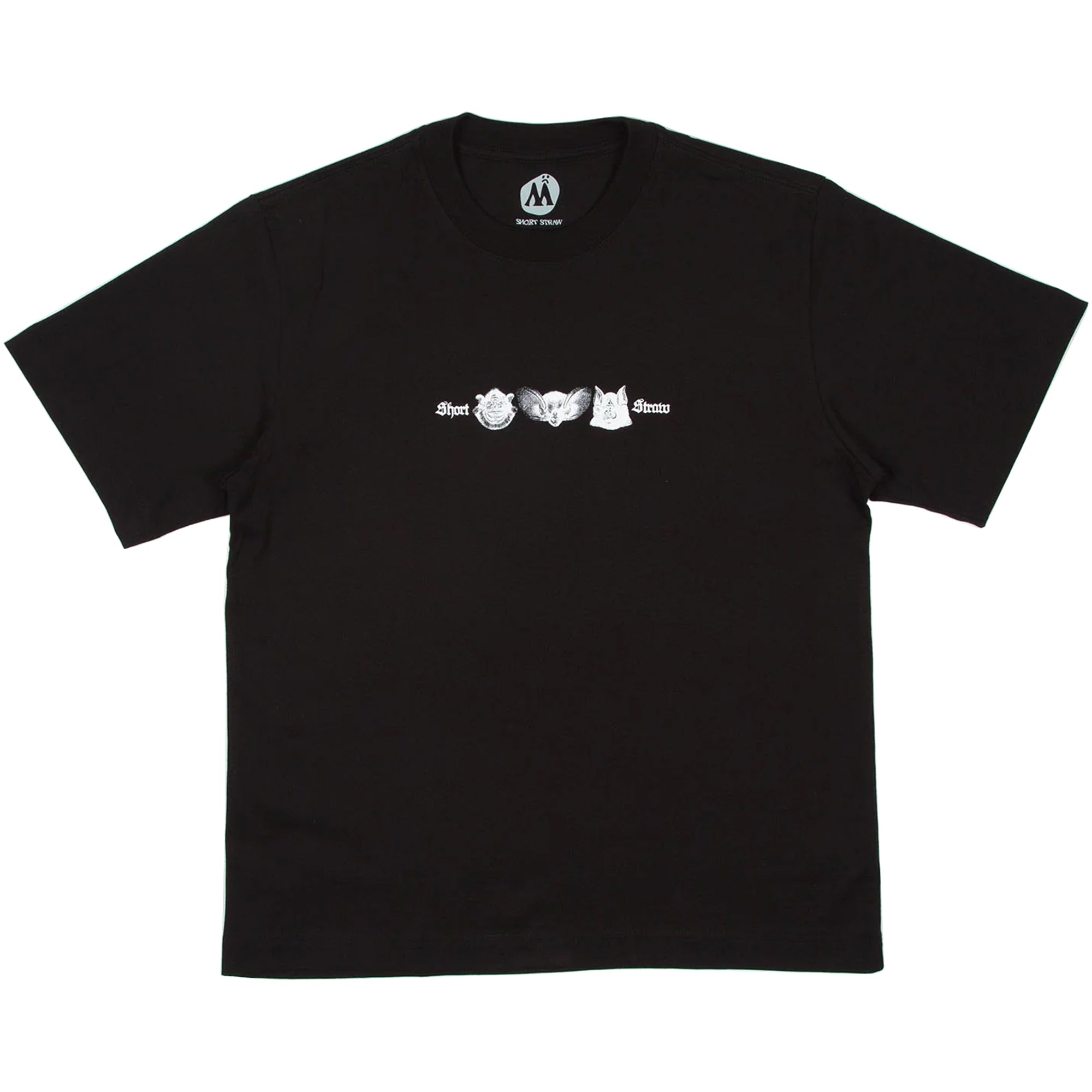 Short Straw Bat Neighbour T Shirt Black/White