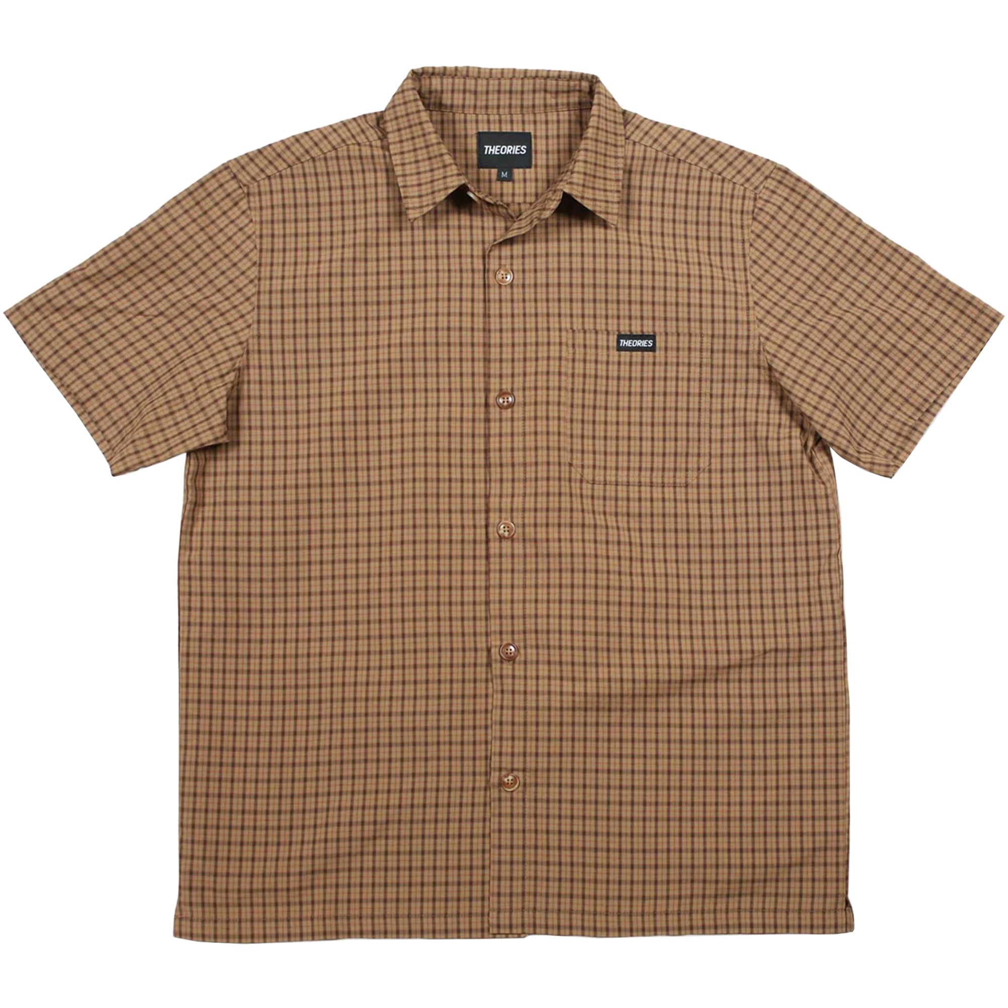 Theories Avignon Flannel Button Up Caramel