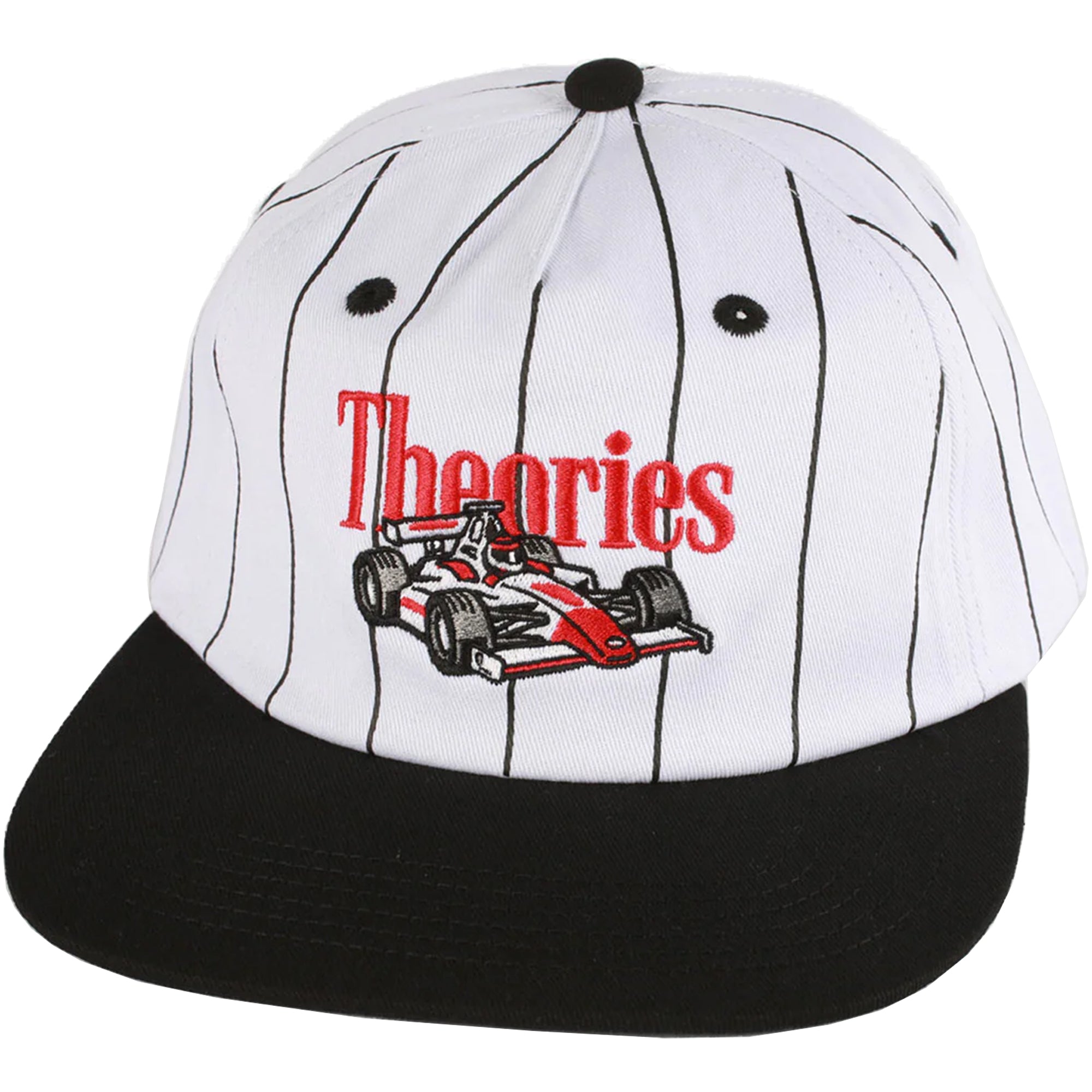 Theories Speedway Snapback Hat Black Pinstripe