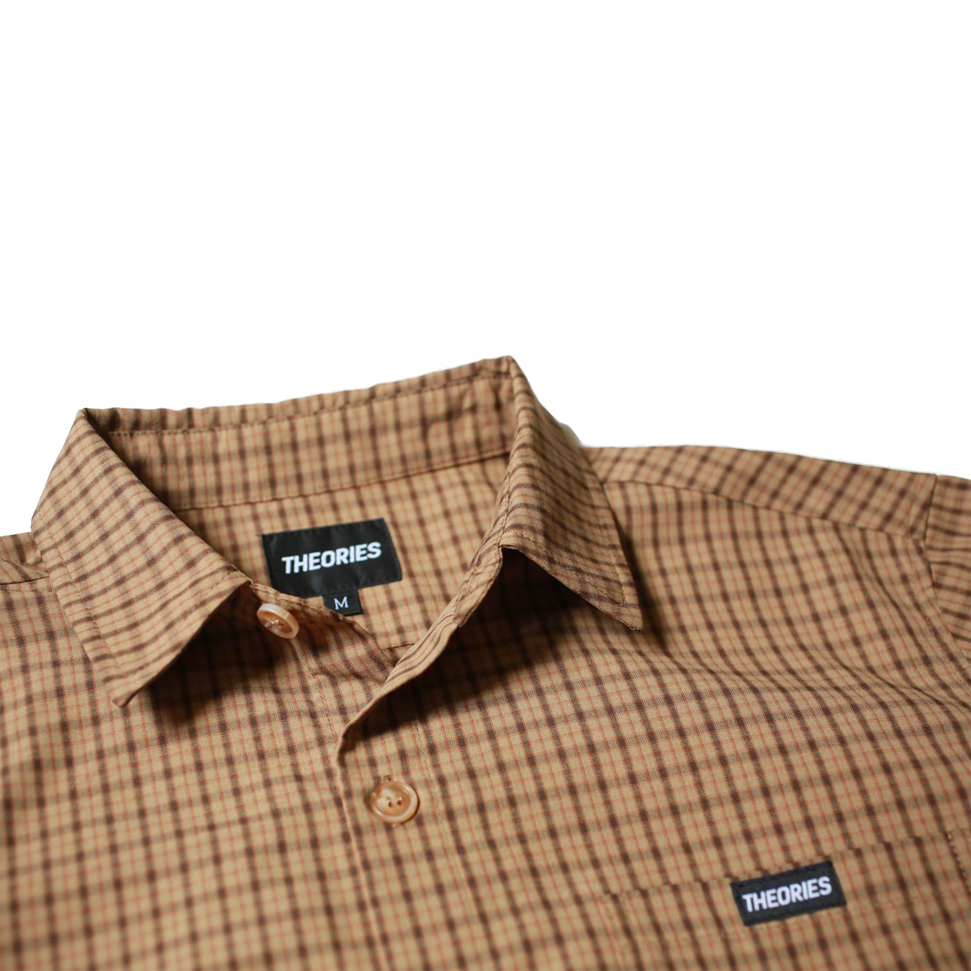 Theories Avignon Flannel Button Up Caramel