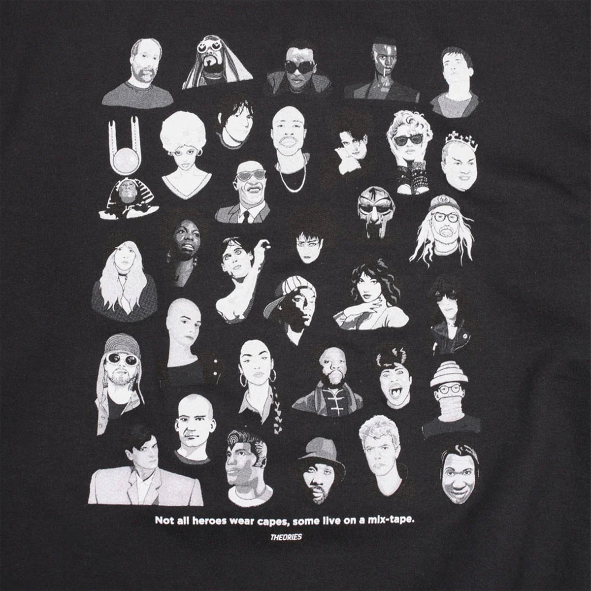 Theories Mixtape Crewneck Sweatshirt Black