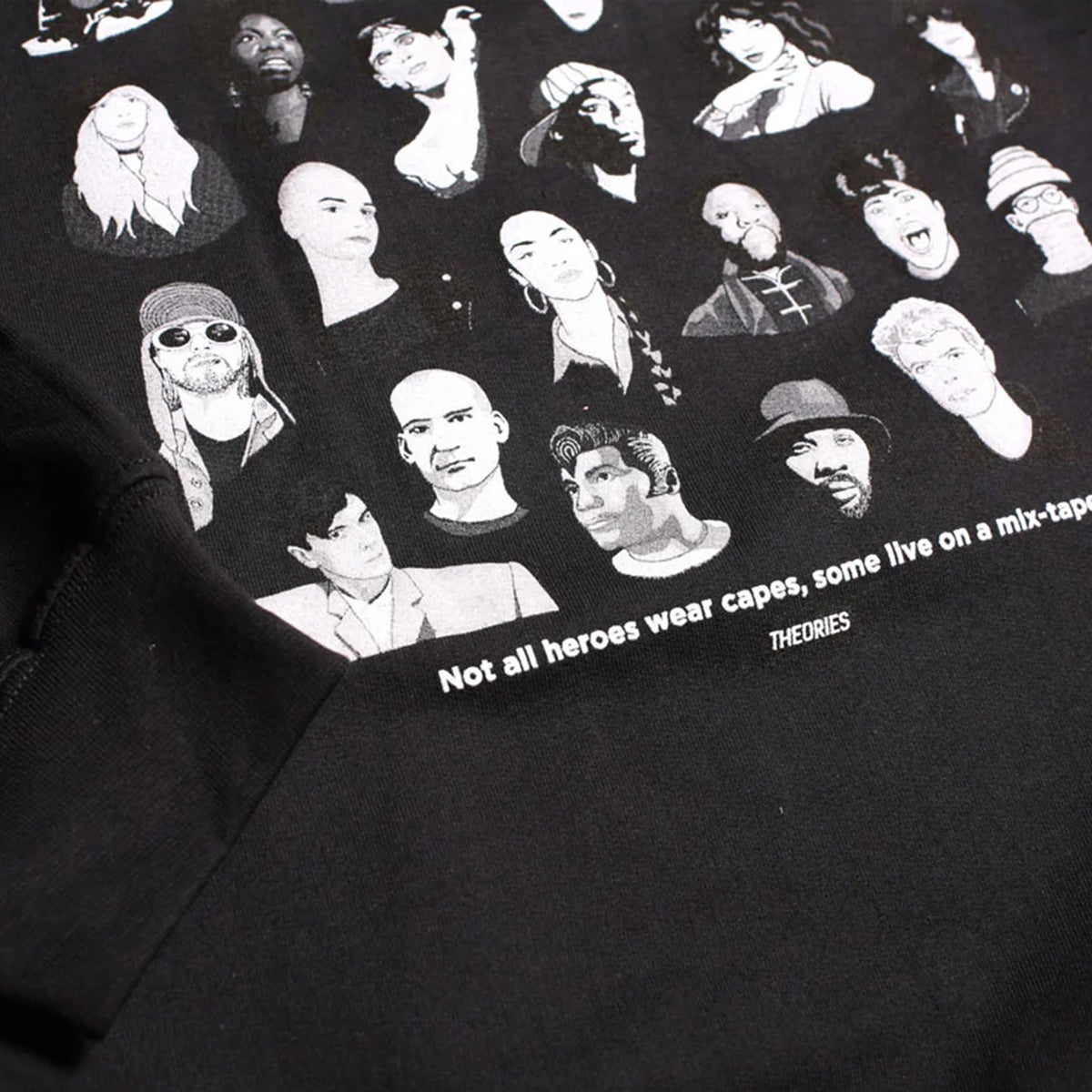 Theories Mixtape Crewneck Sweatshirt Black