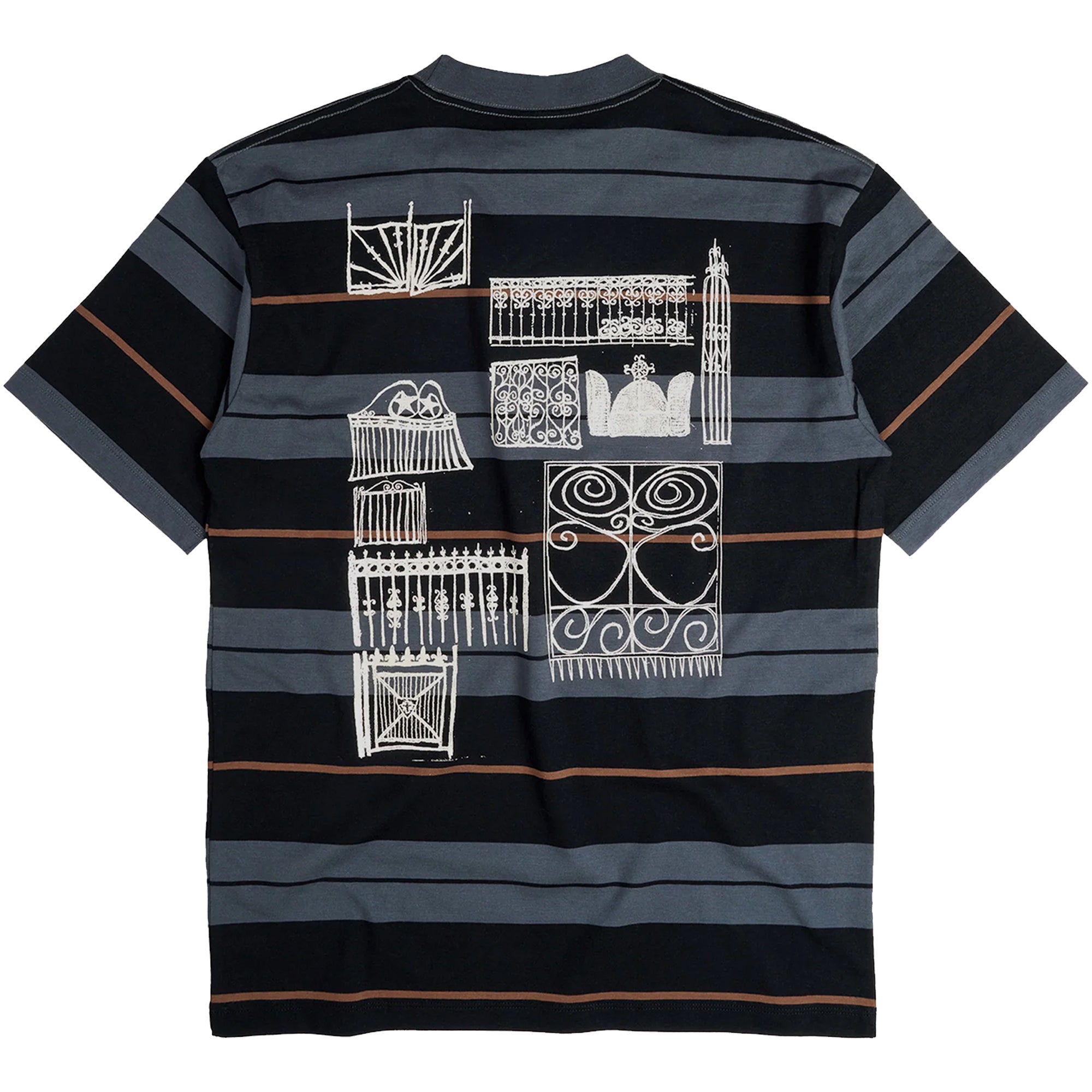 Token NYC Fences Tee Grey Striped