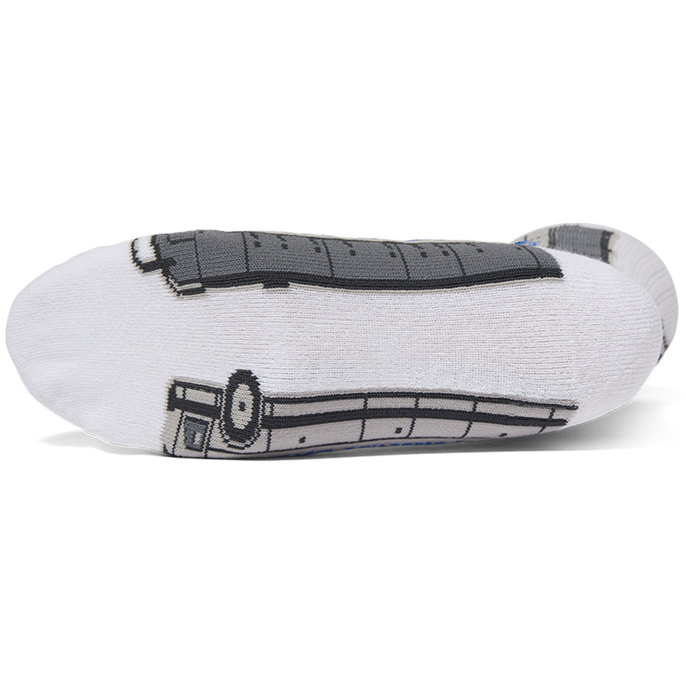HUF International Transport Crew Socks White