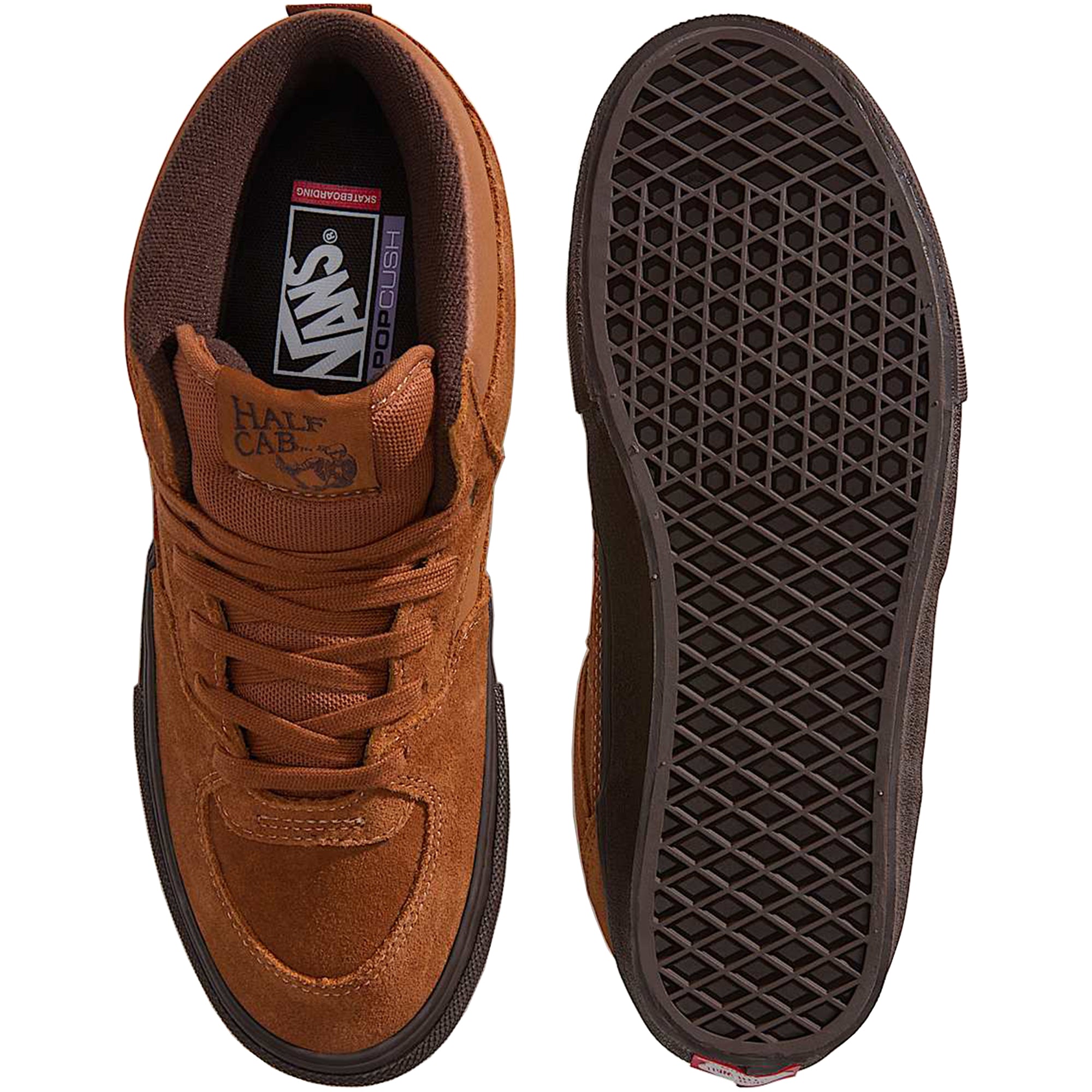 Vans Skate Half Cab Shoes Golden Brown/Gum