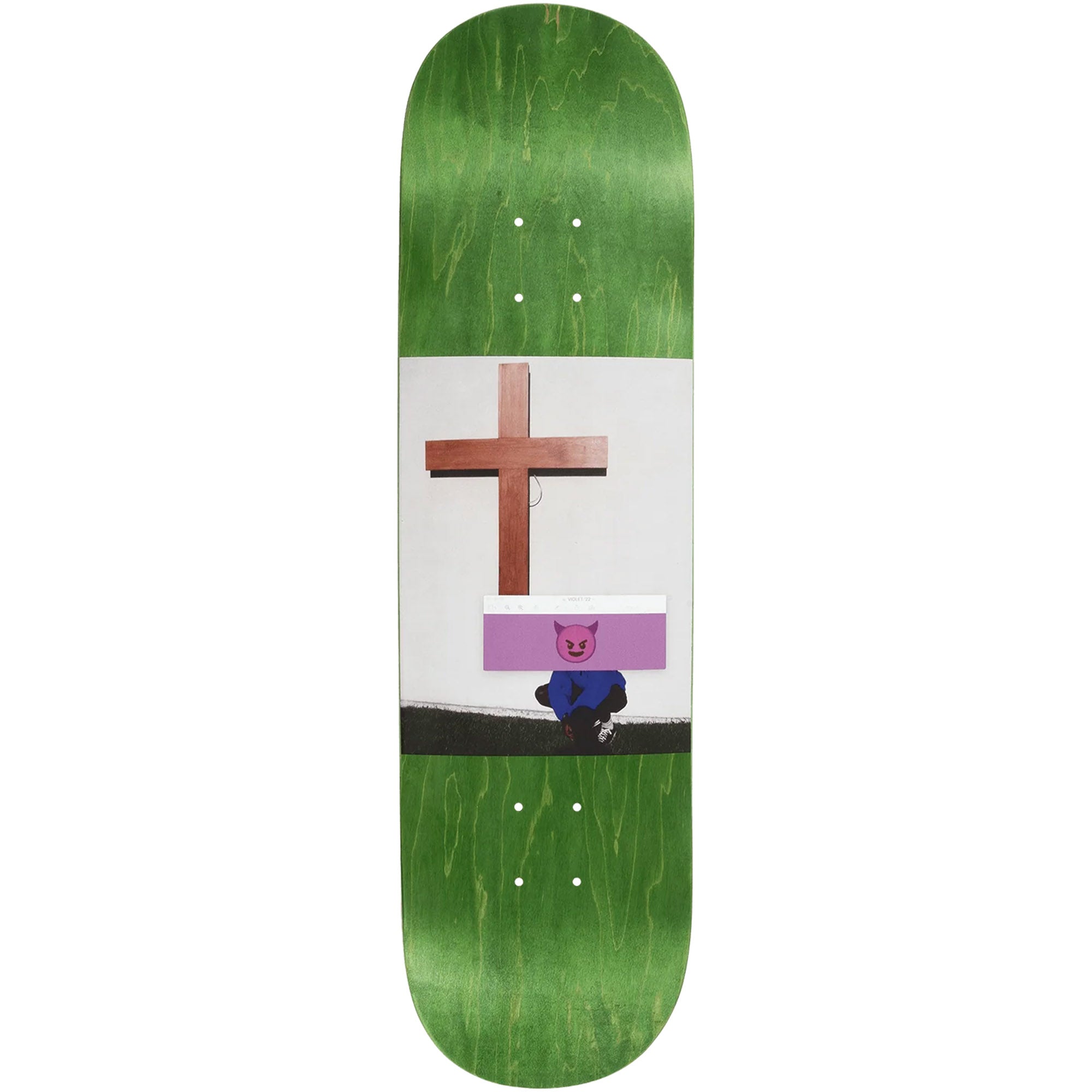 Violet Team Cross Skateboard Deck 8.5"