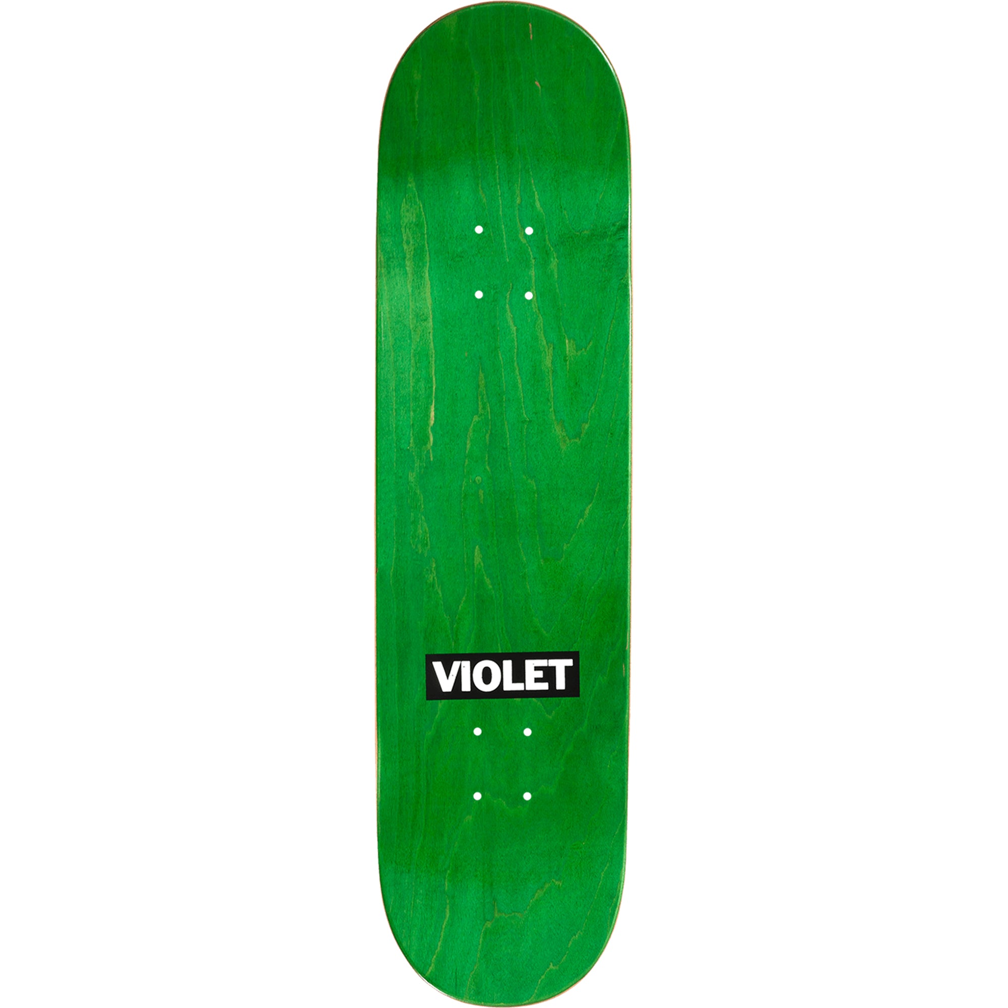 Violet Lollipop Green Skateboard Deck 8.5"