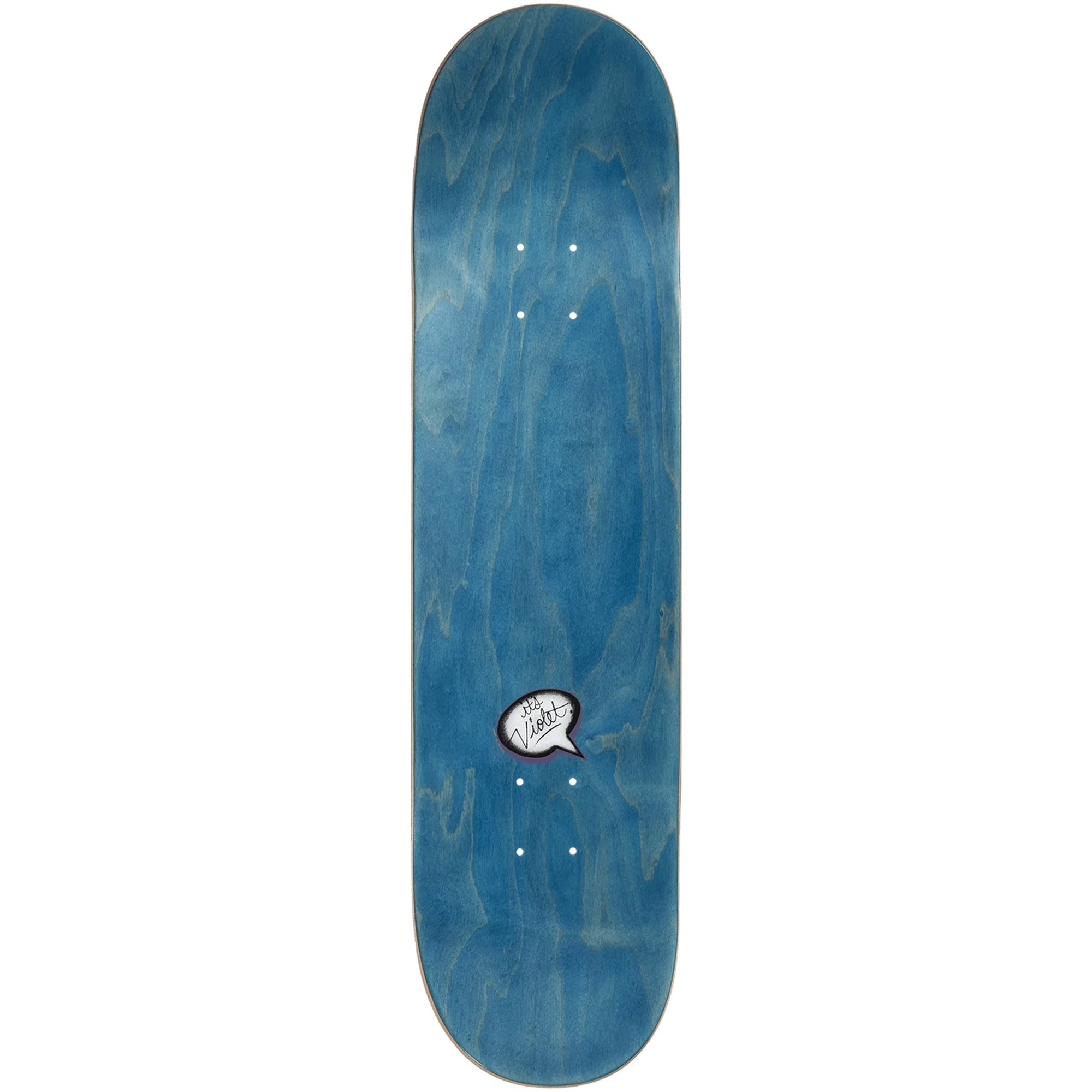 Violet Glow In The Dark Peace Black Skateboard Deck 8"