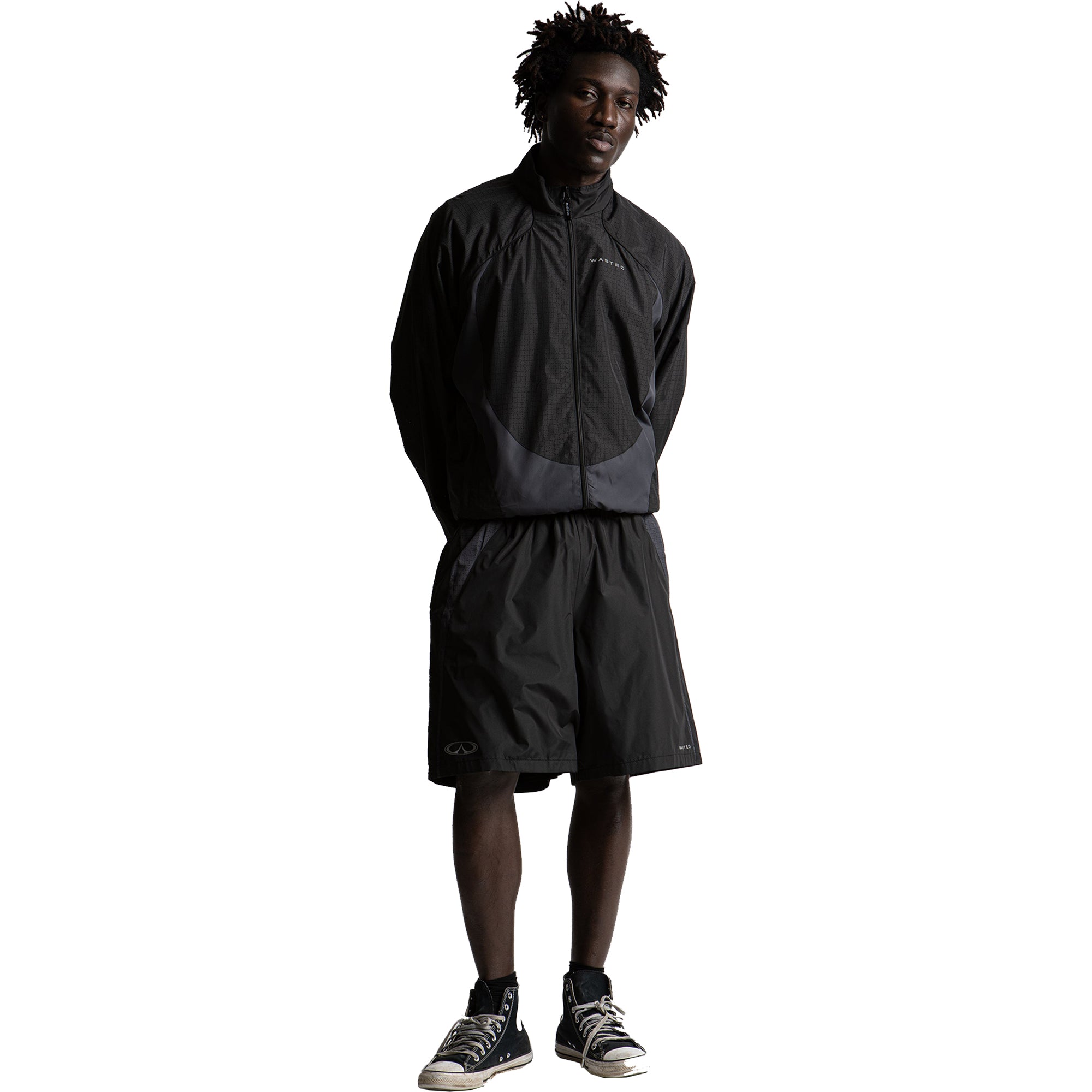 Wasted Paris Sharp Track Shorts Black