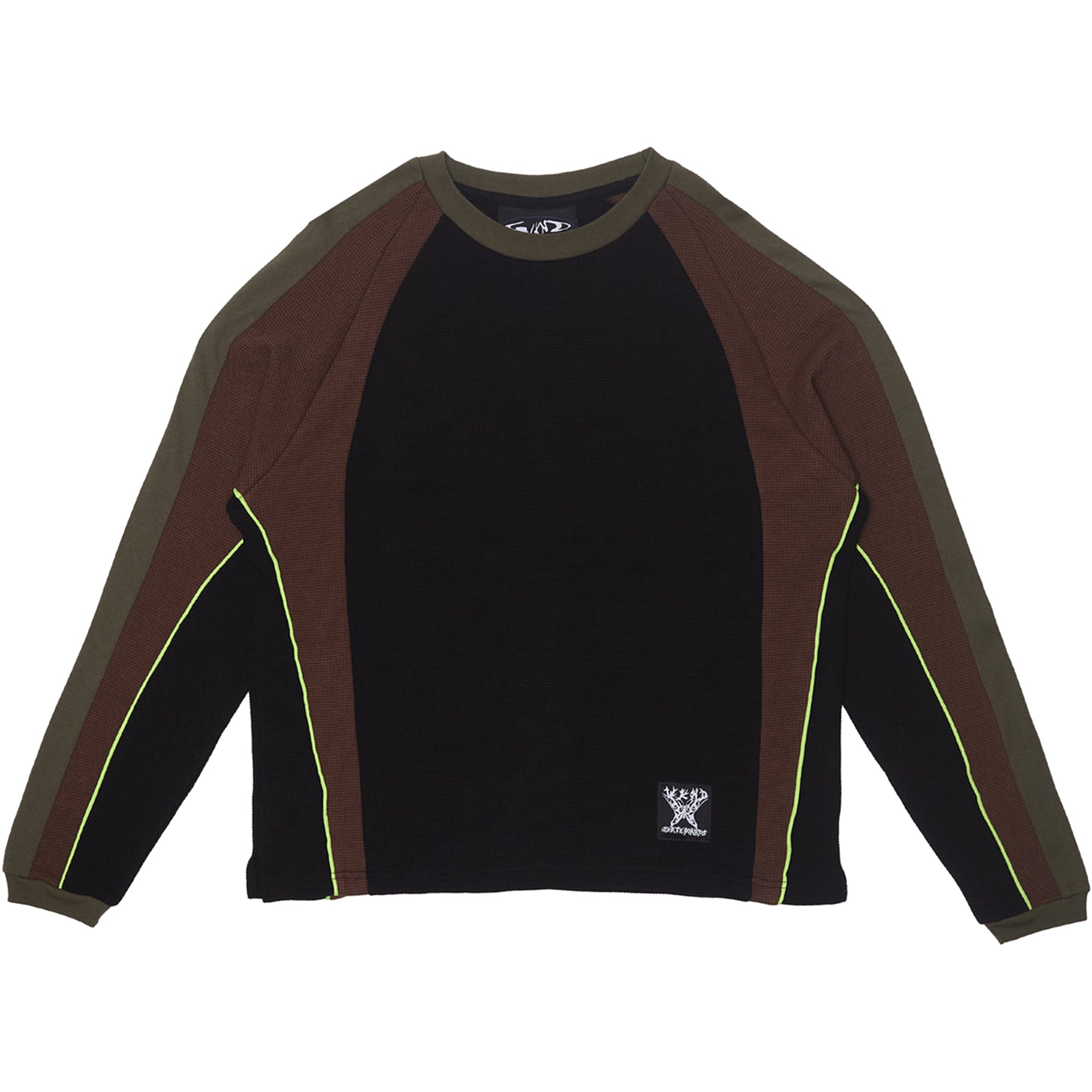 WKND Panel Long Sleeve Thermal Black/Brown