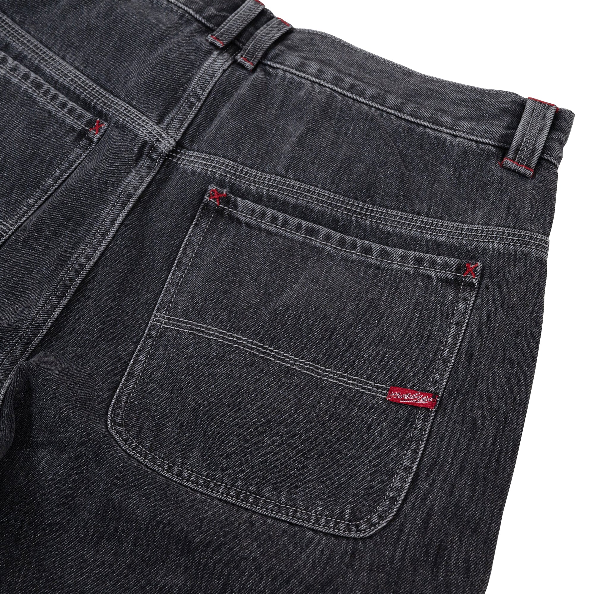 Yardsale Slub Denim Shorts Black