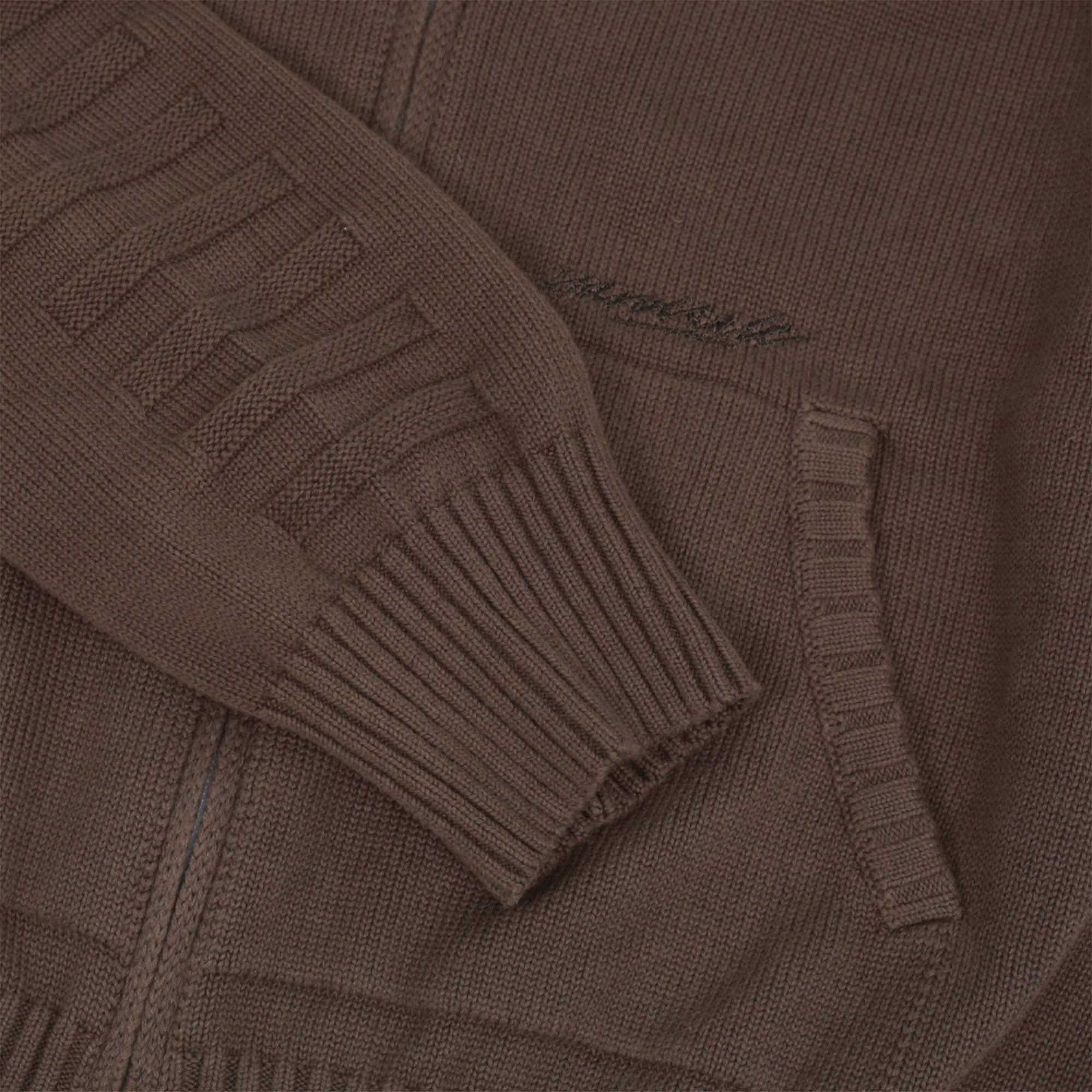 Yardsale Faldo Knitted Full-Zip Brown
