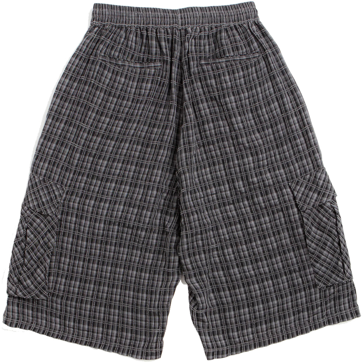 Yardsale Plaid Cargo Shorts Black/Grey