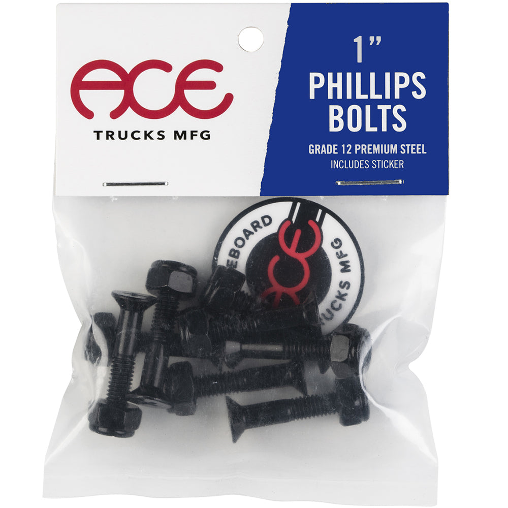 Ace Skateboard Bolts Phillips 1"