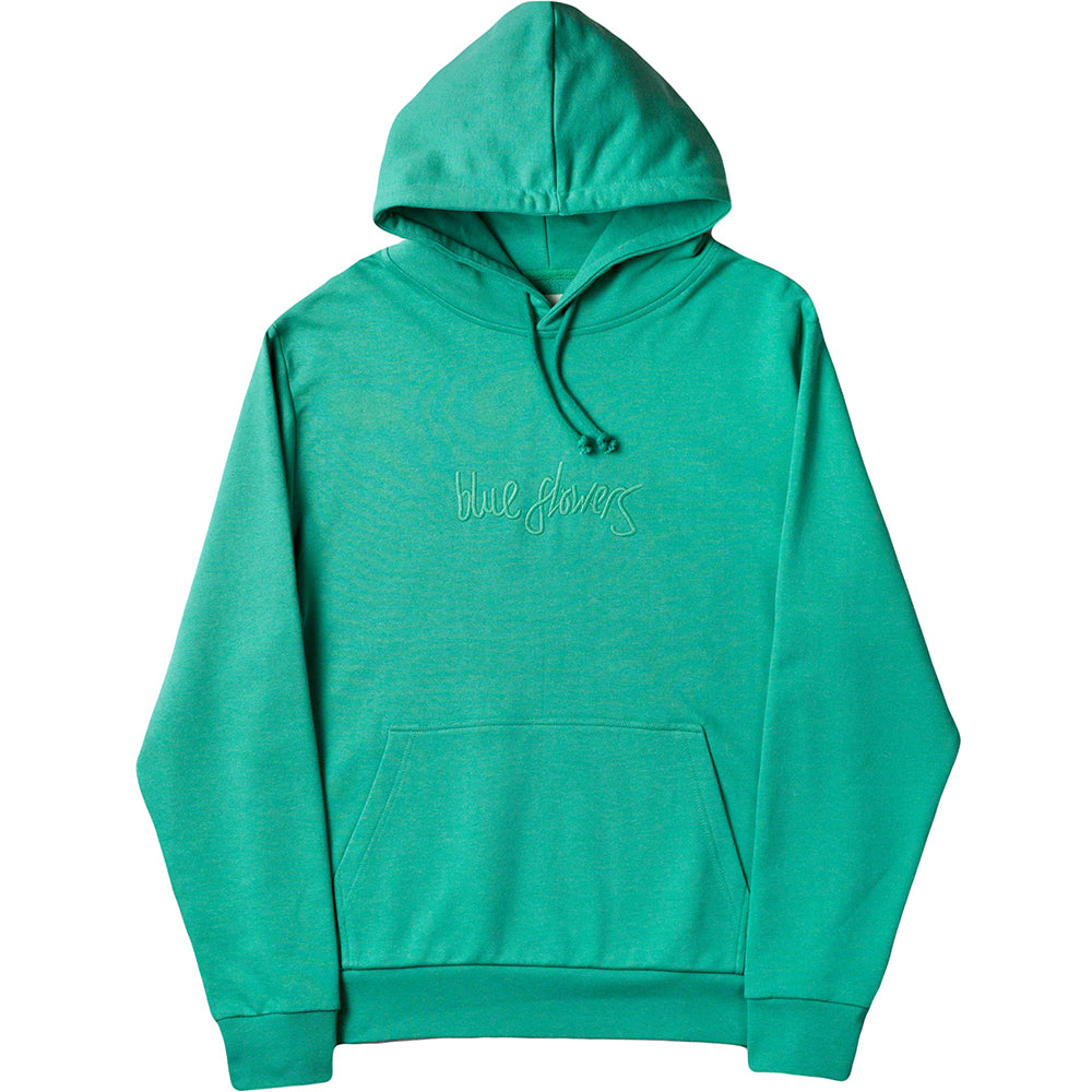 Blue Flowers Handsworth Hoodie Bottle Green