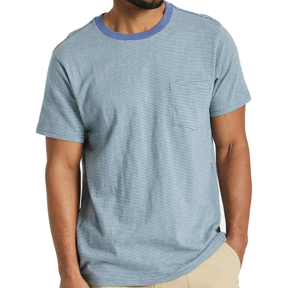 Brixton Hilt Slub Pocket Tee Pacific Blue/Seafoam