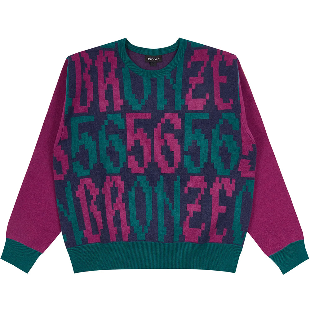 Bronze 56K Old E Sweater Purple/Teal