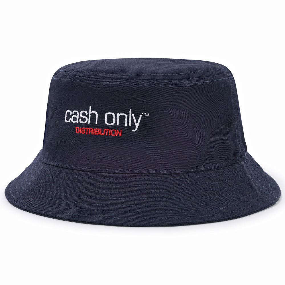 Cash Only Corp Logo Bucket Hat Navy