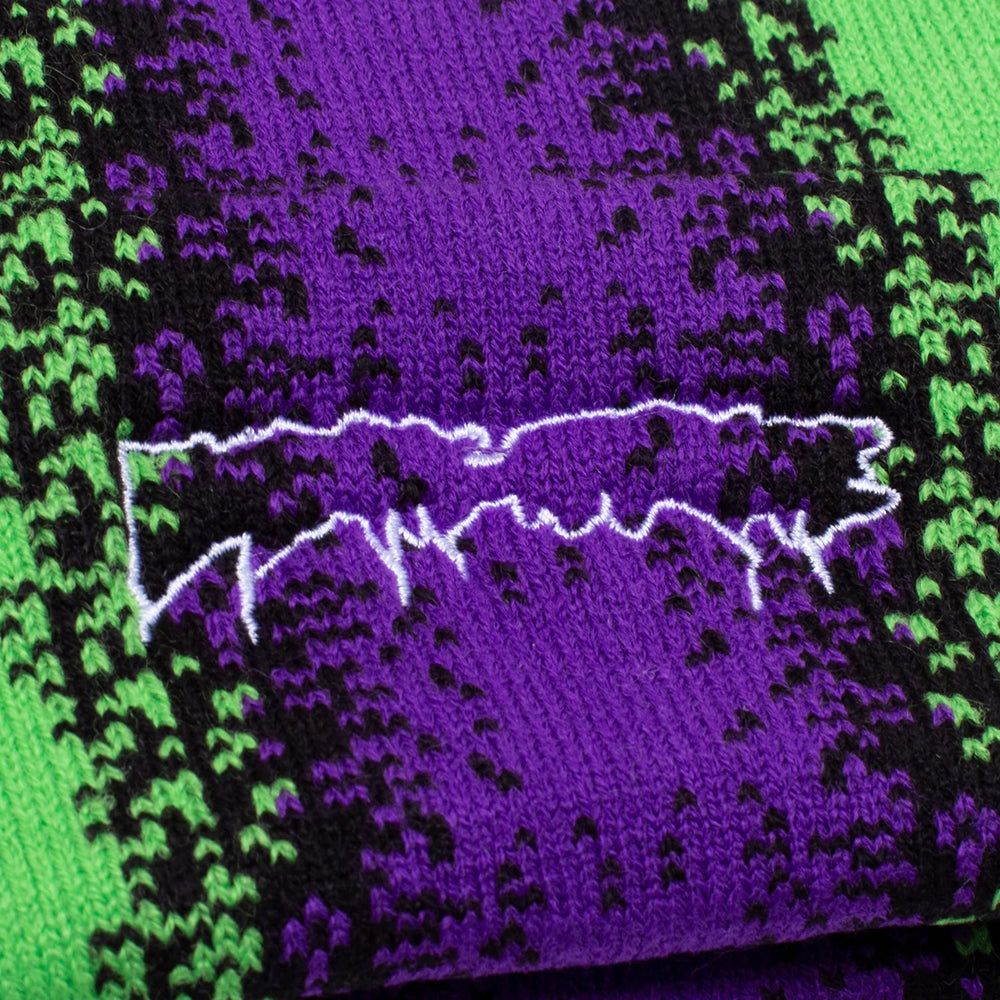 Fucking Awesome Gradient Drip Cuff Beanie Purple/Green
