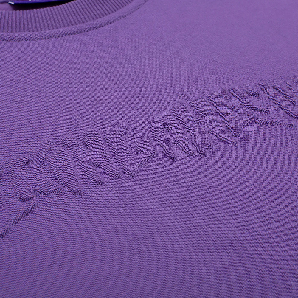 Fucking Awesome Stamp Embossed Crewneck Purple