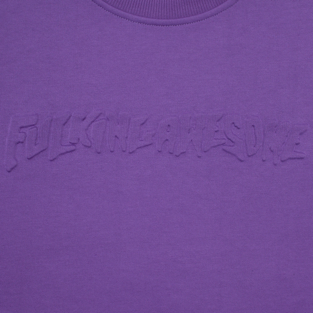 Fucking Awesome Stamp Embossed Crewneck Purple