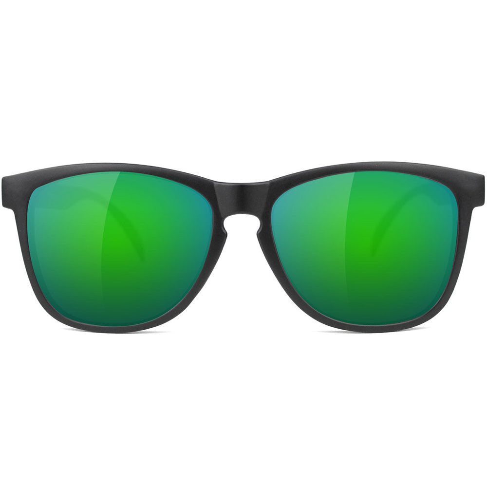 Glassy Deric sunglasses matte black/green mirror