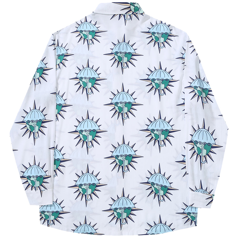 Hélas Toltec Long Sleeve Pyjama Shirt white