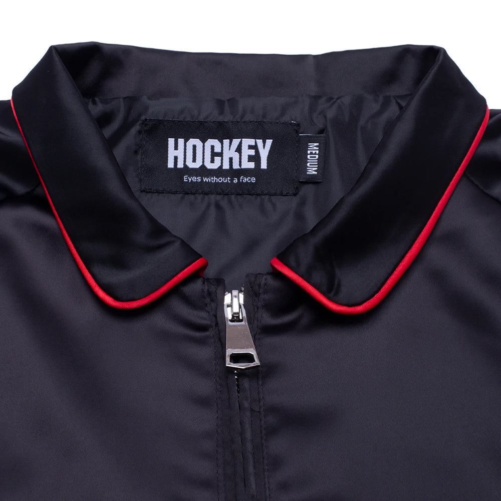 Hockey Satin Coaches Jacket black