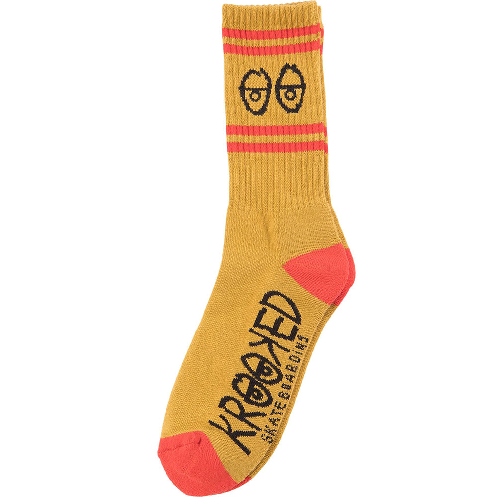 Krooked Eyes Socks gold/red/black