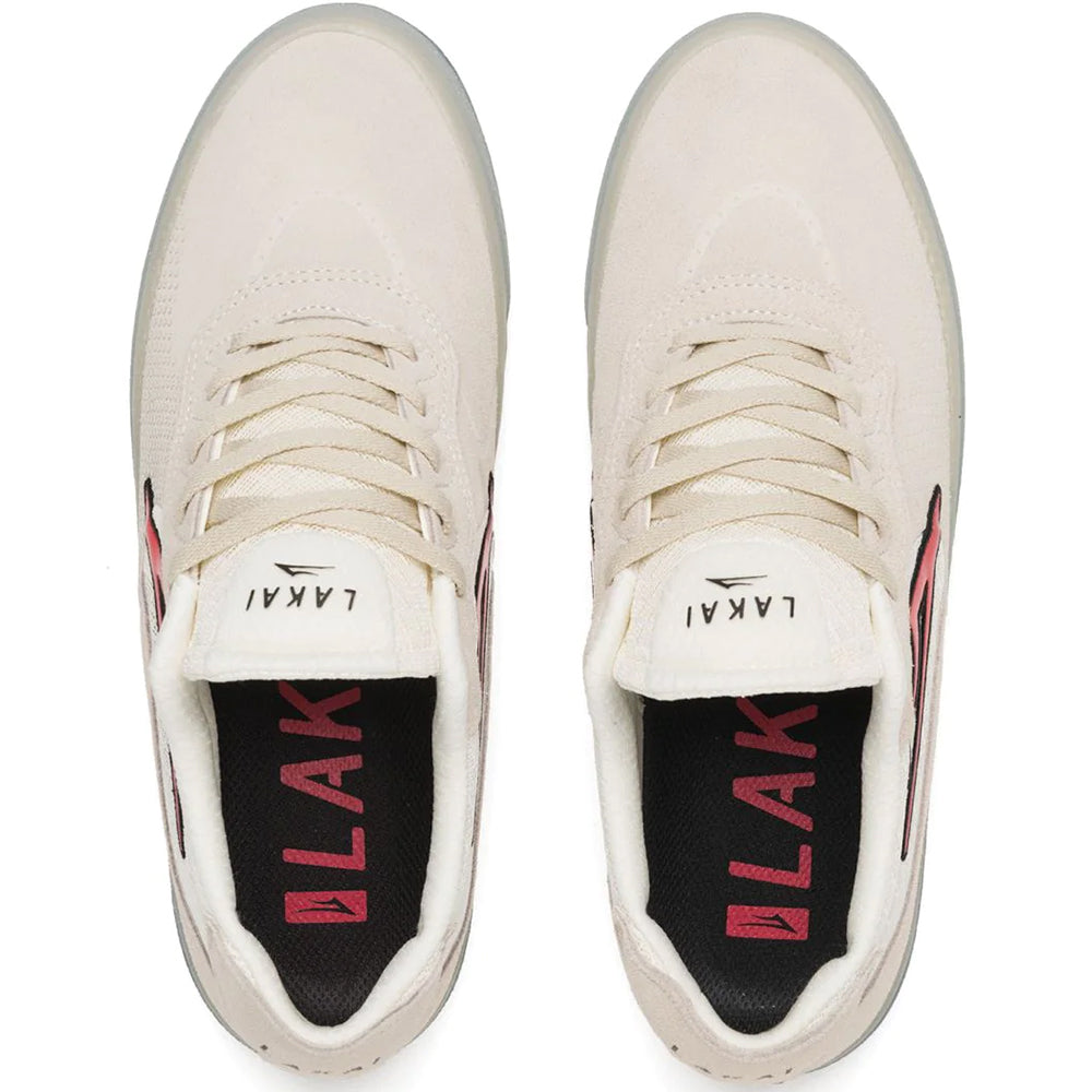 Lakai Essex Shoes White/Red Suede