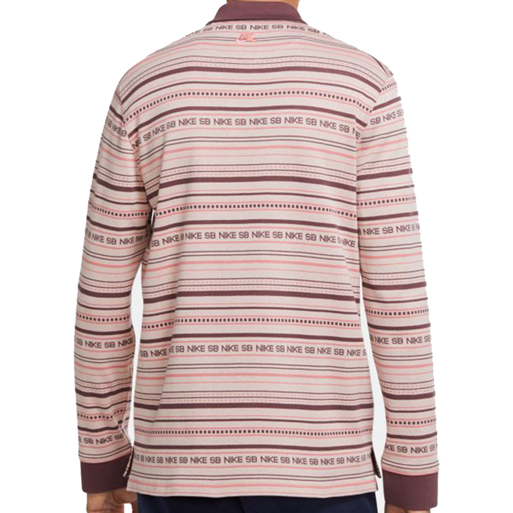 Nike SB Orange Label Long Sleeve Polo shirt pink oxford/dark wine/pink salt