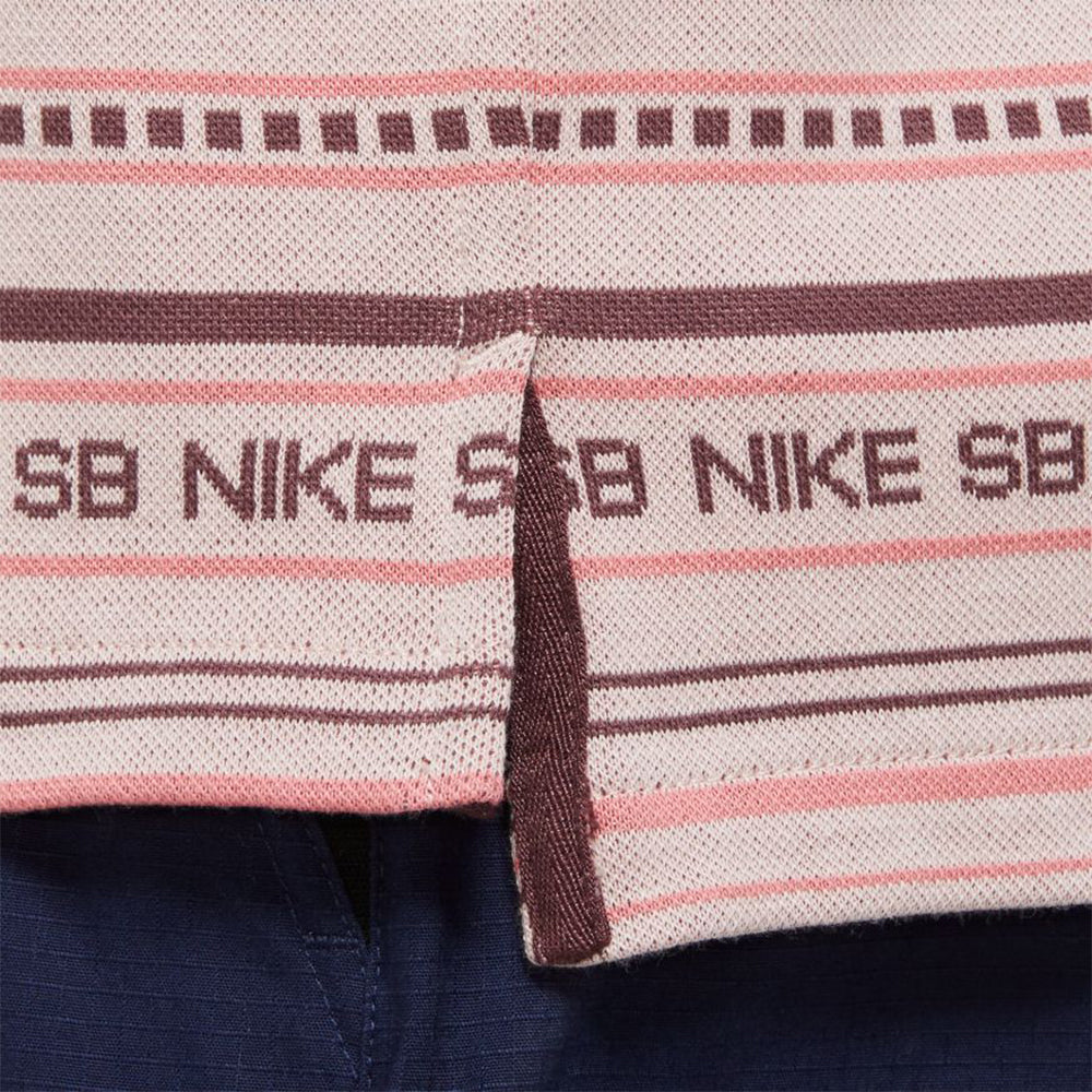 Nike SB Orange Label Long Sleeve Polo shirt pink oxford/dark wine/pink salt